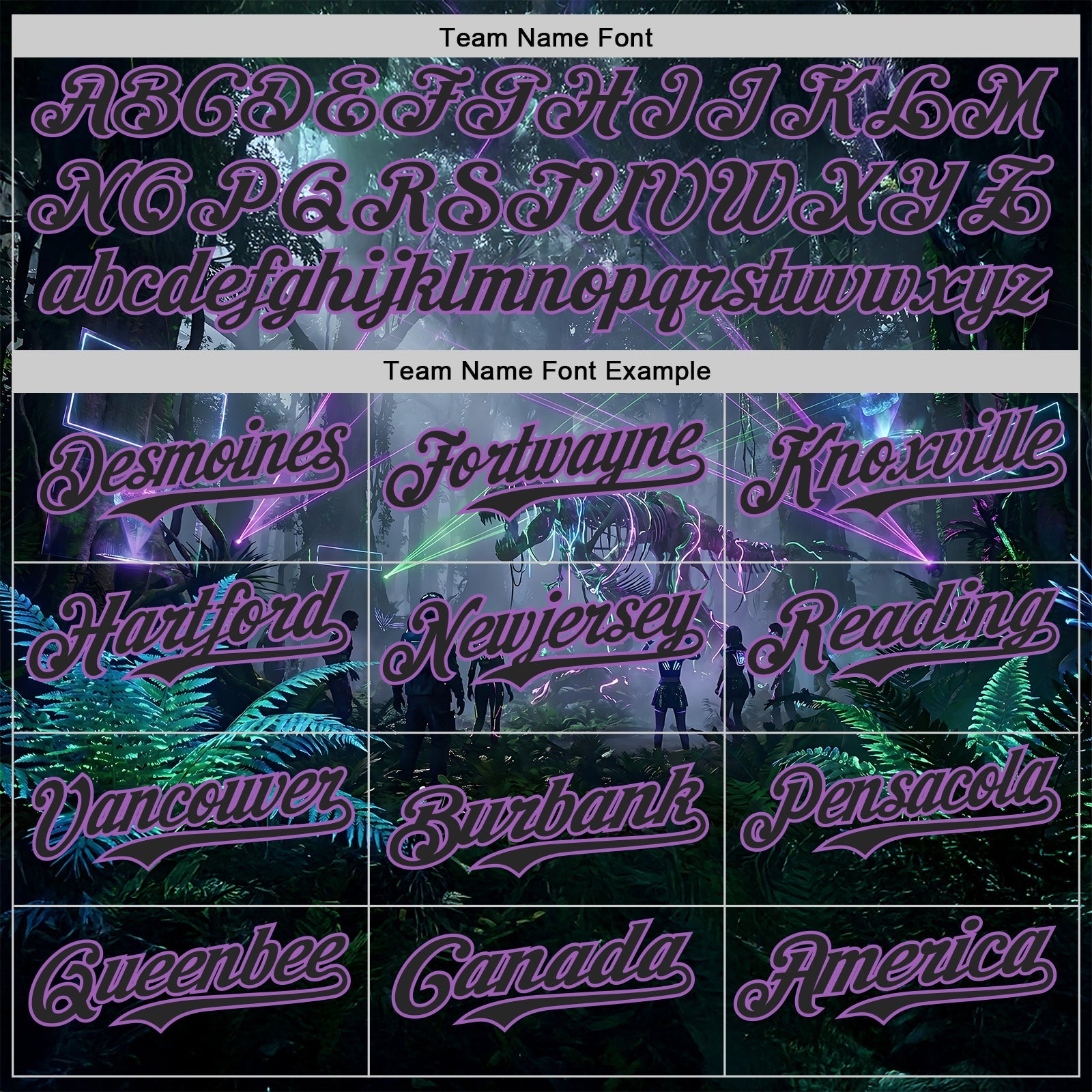 Custom Black-Medium Purple Cyber Tropical Palm Trees Gothic Fantasy Authentic Baseball Jersey view 4