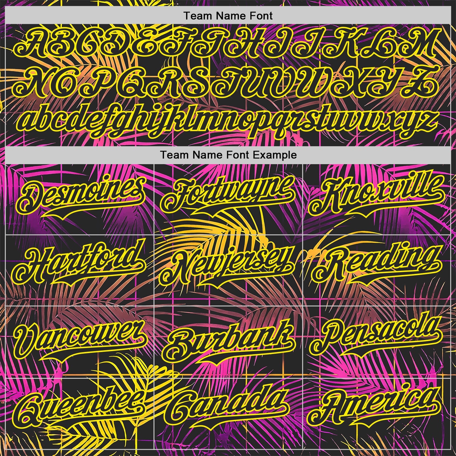 Custom Black Purple-Light Yellow Cyber Tropical Palm Trees Music Festival Authentic Baseball Jersey view 4