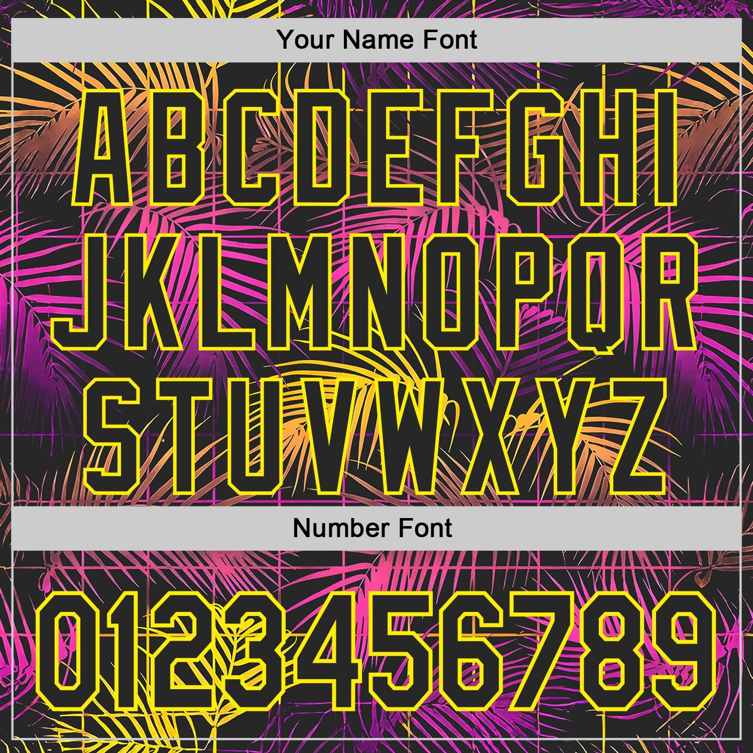 Custom Black Purple-Light Yellow Cyber Tropical Palm Trees Music Festival Authentic Baseball Jersey view 5