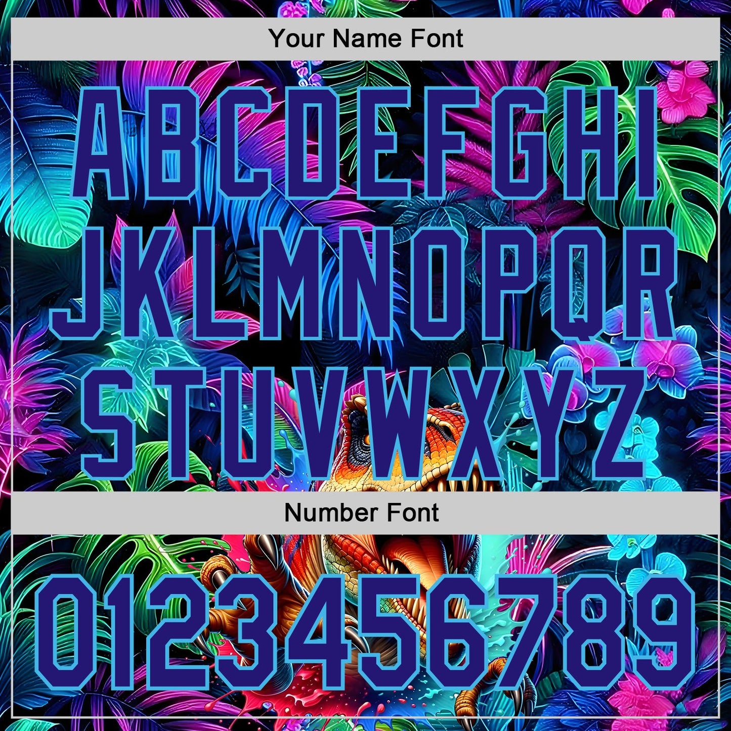Custom Black Dark Purple-Sky Blue Cyber Tropical Palm Trees Music Festival Gothic Fantasy Authentic Baseball Jersey view 5