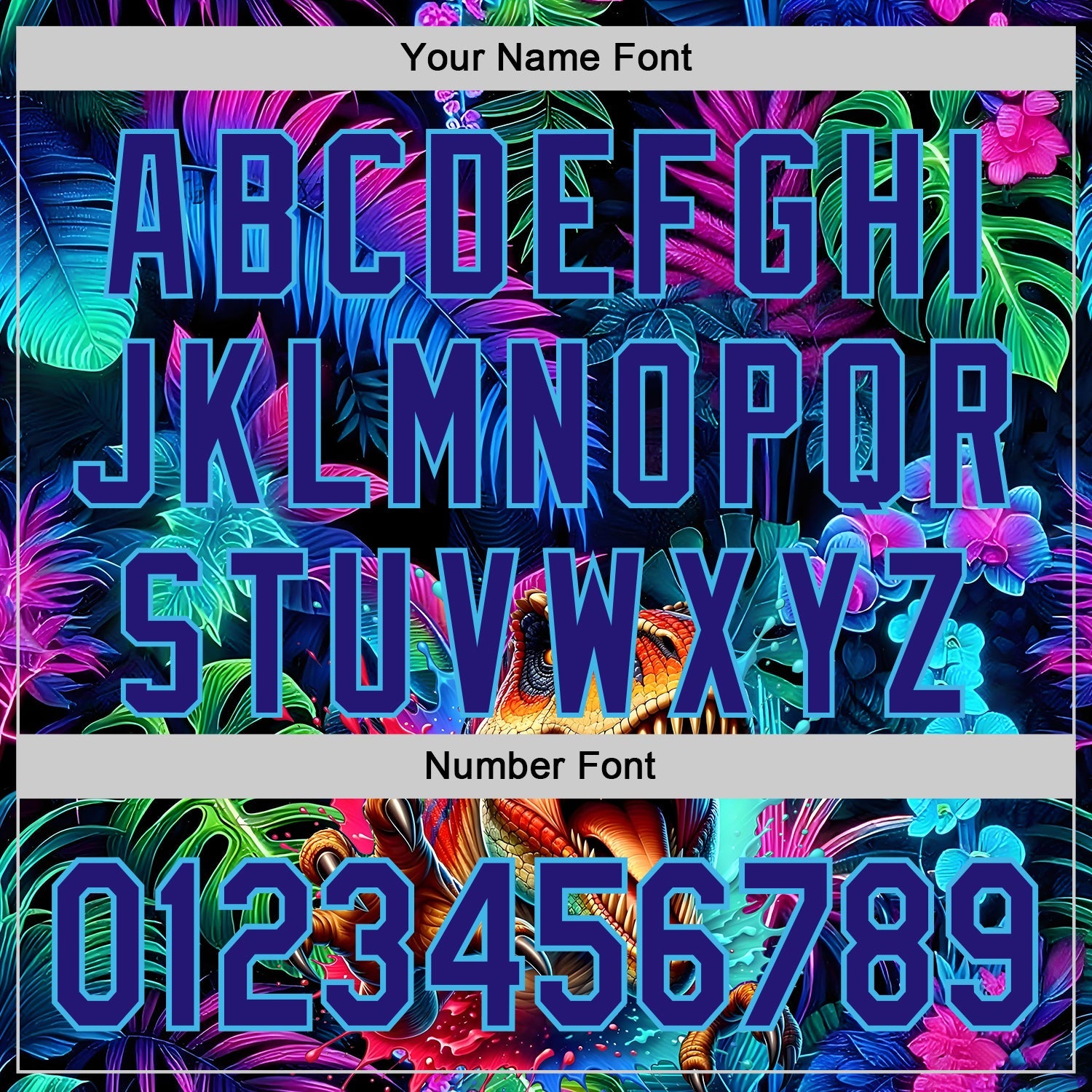Custom Black Dark Purple-Sky Blue Cyber Tropical Palm Trees Music Festival Gothic Fantasy Authentic Baseball Jersey view 5