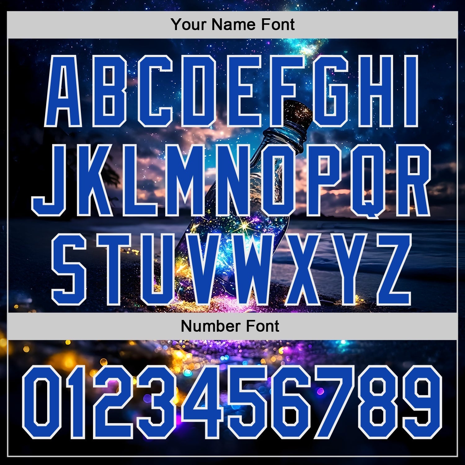 Custom Blue Thunder Blue-White Galaxy Star Authentic Baseball Jersey view 5