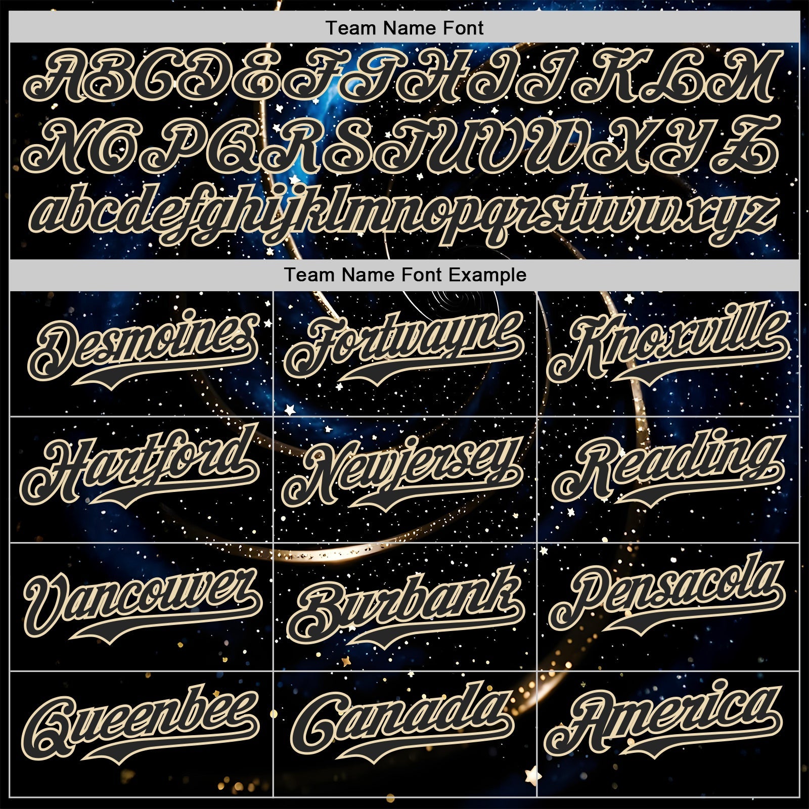 Custom Black-Cream Galaxy Star Authentic Baseball Jersey view 4