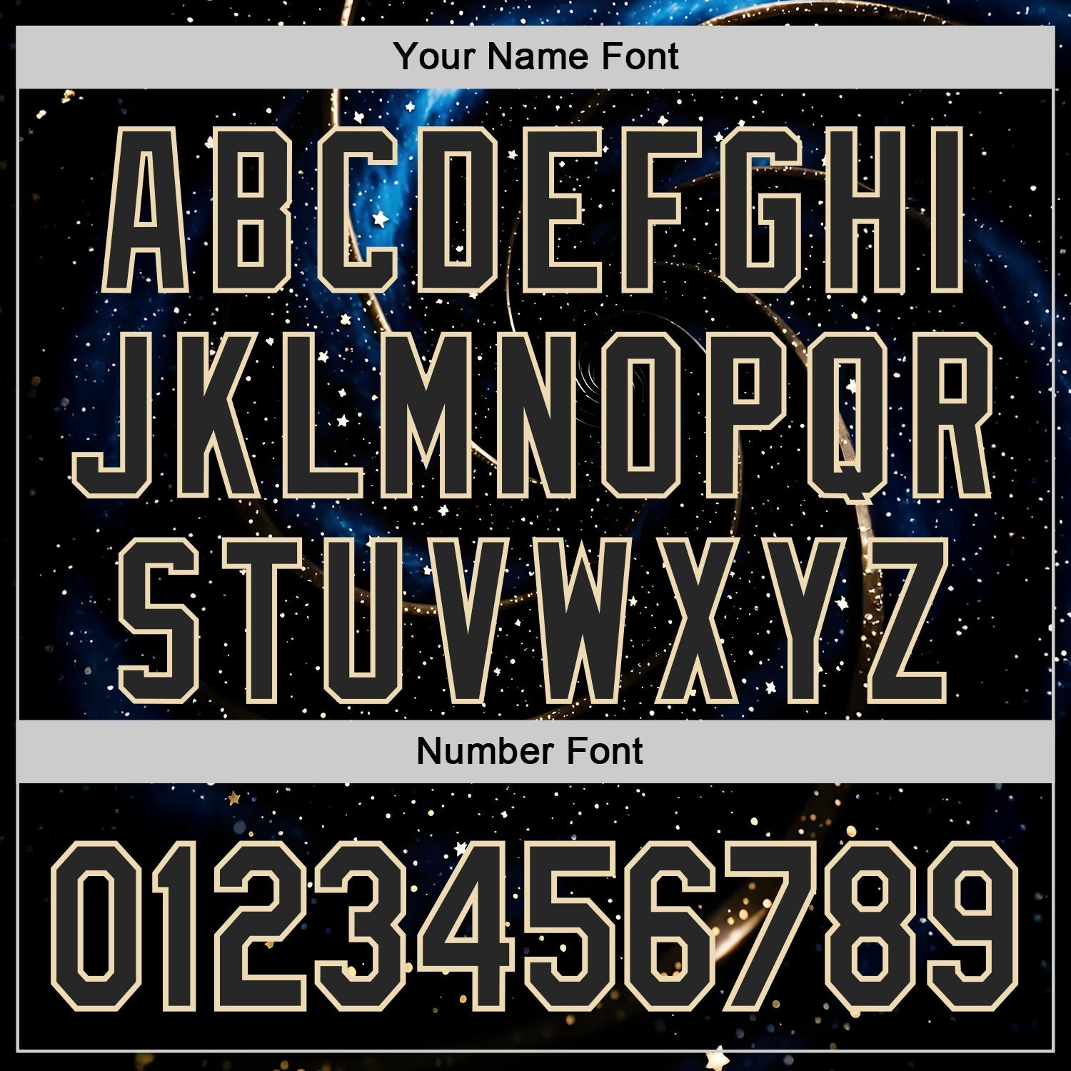 Custom Black-Cream Galaxy Star Authentic Baseball Jersey view 5