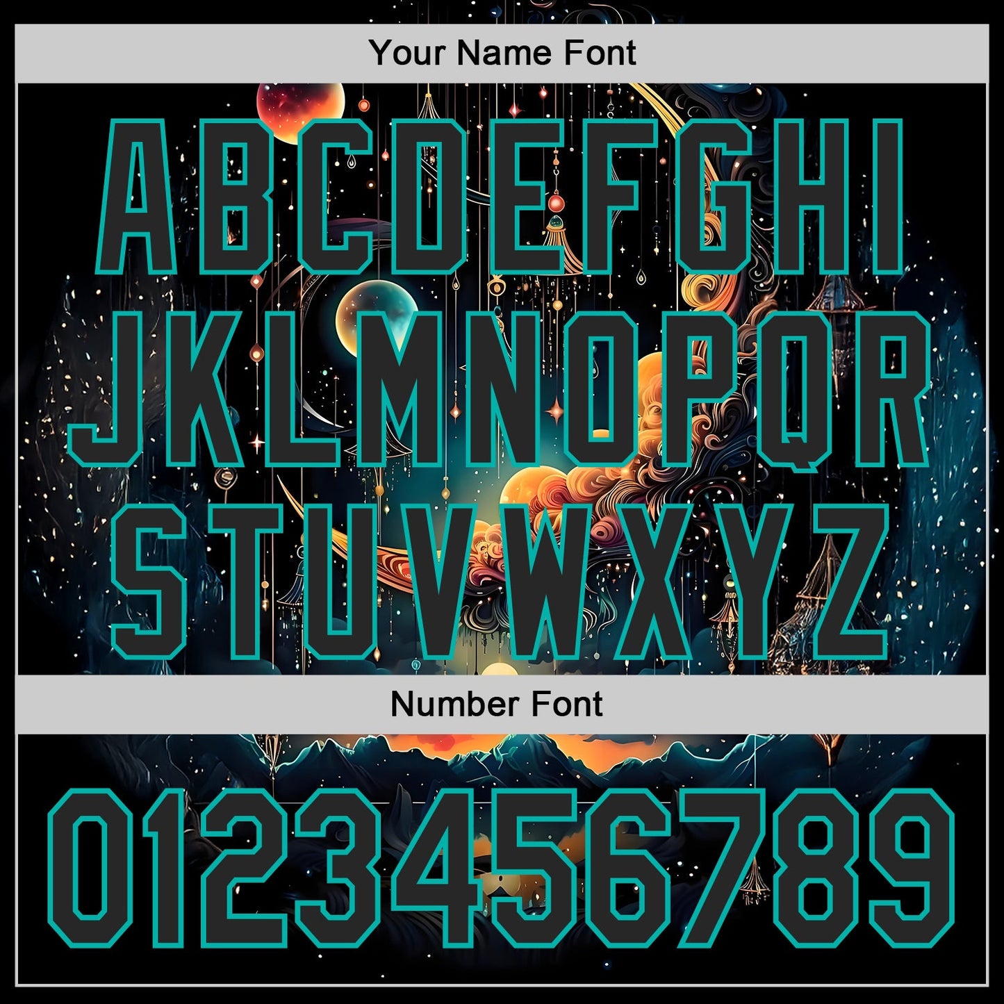 Custom Black-Aqua Galaxy Star Nebula Authentic Baseball Jersey view 5