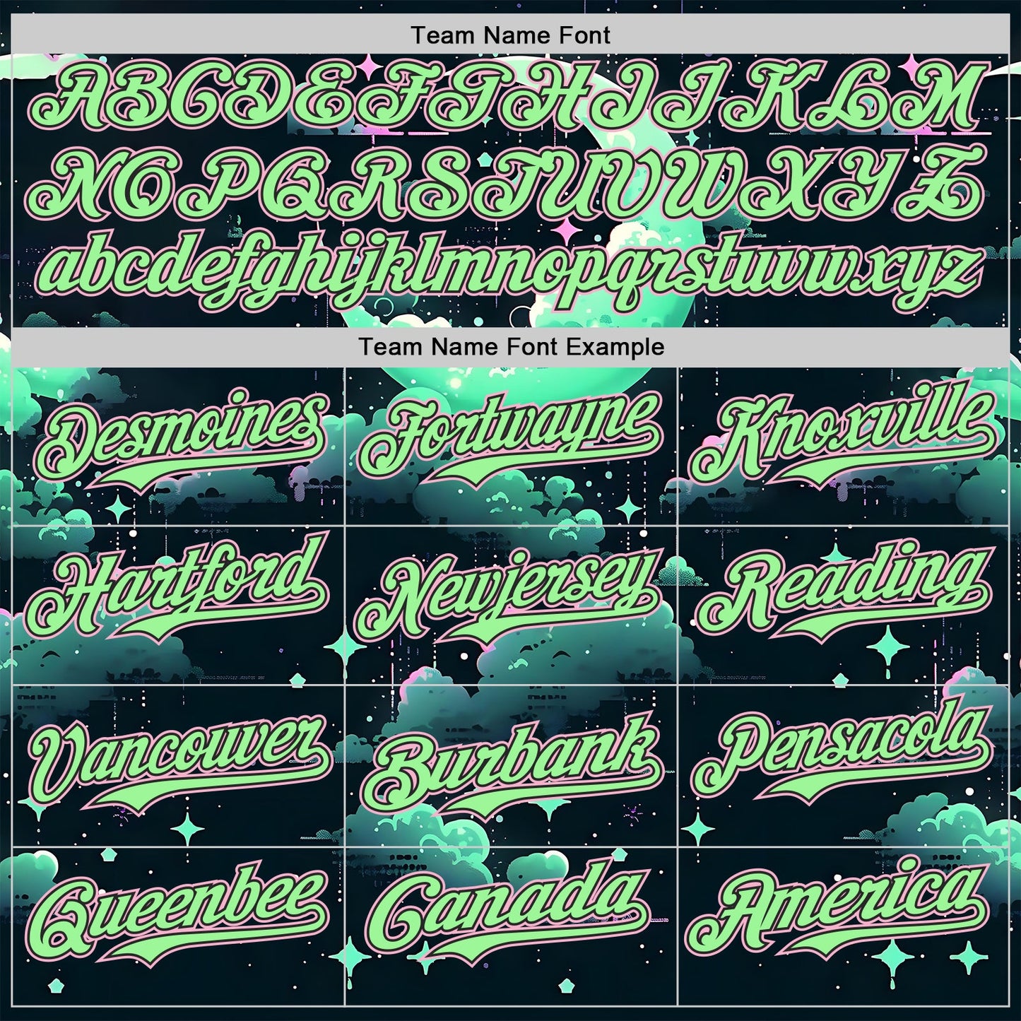 Custom Black Pea Green-Light Pink Galaxy Star Nebula Authentic Baseball Jersey view 4
