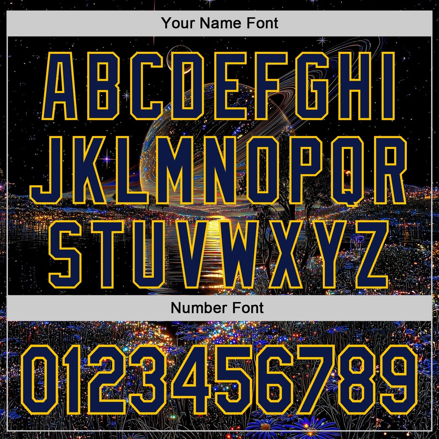Custom Black Navy-Yellow Galaxy Star Authentic Baseball Jersey view 5