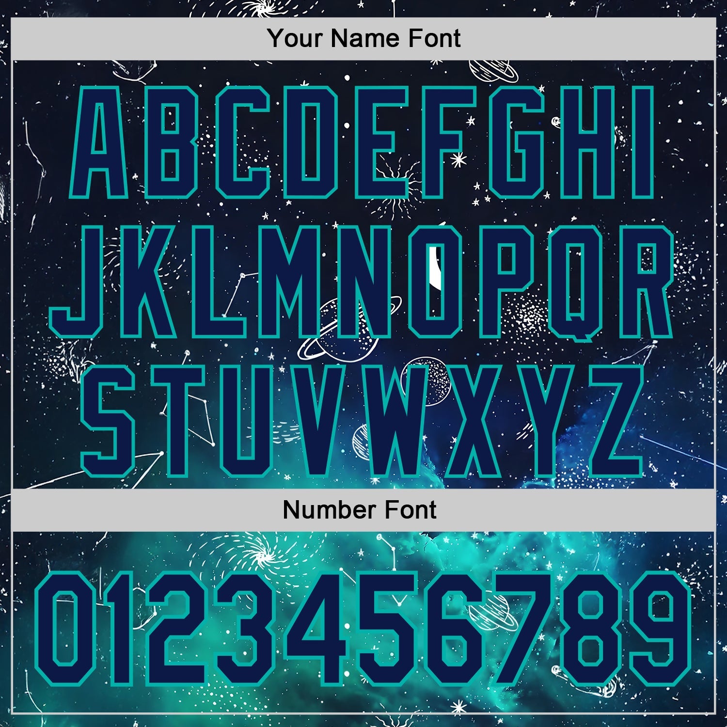 Custom Black Navy-Aqua Galaxy Star Authentic Baseball Jersey view 5