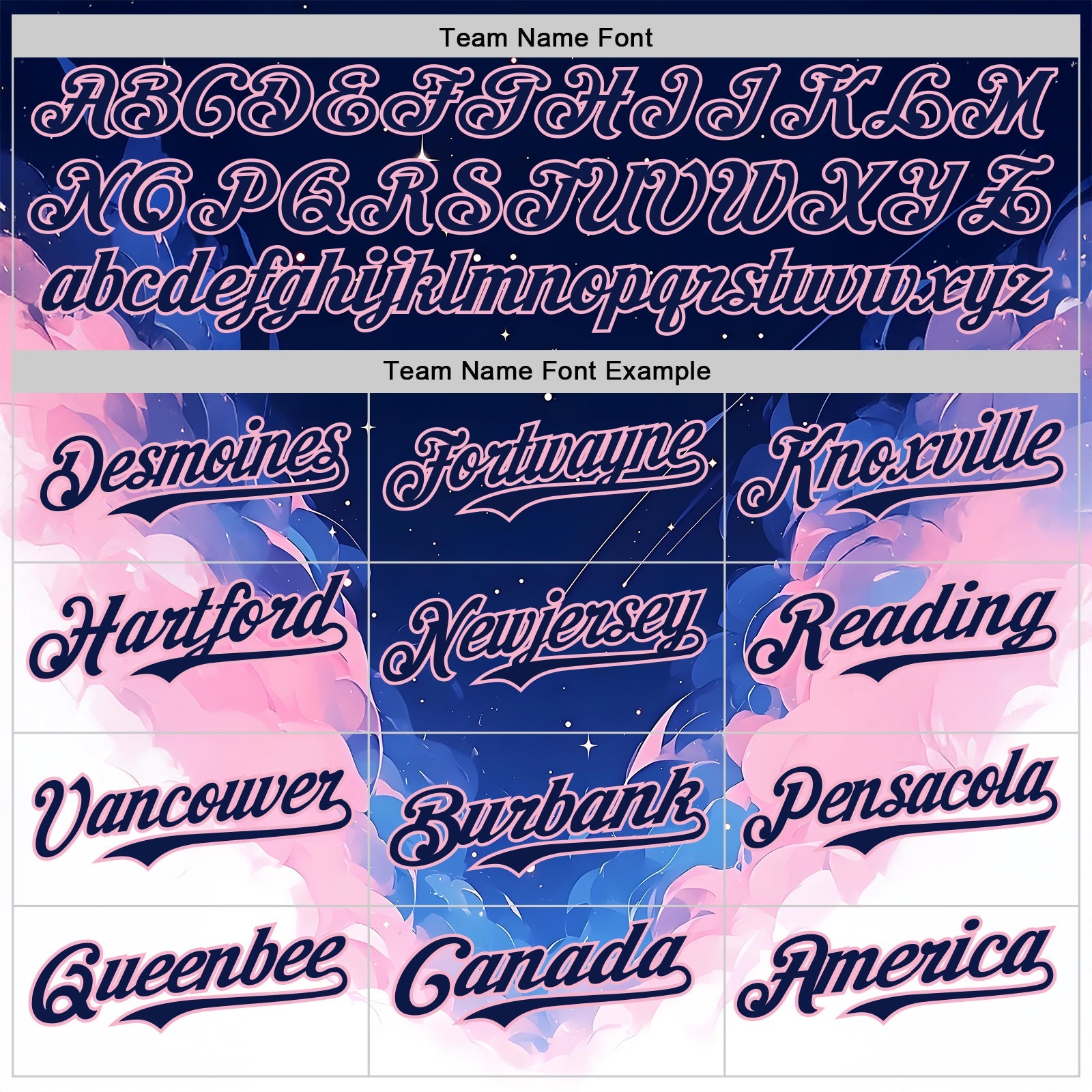 Custom Navy Blue-Light Pink Galaxy Star Nebula Authentic Baseball Jersey view 4