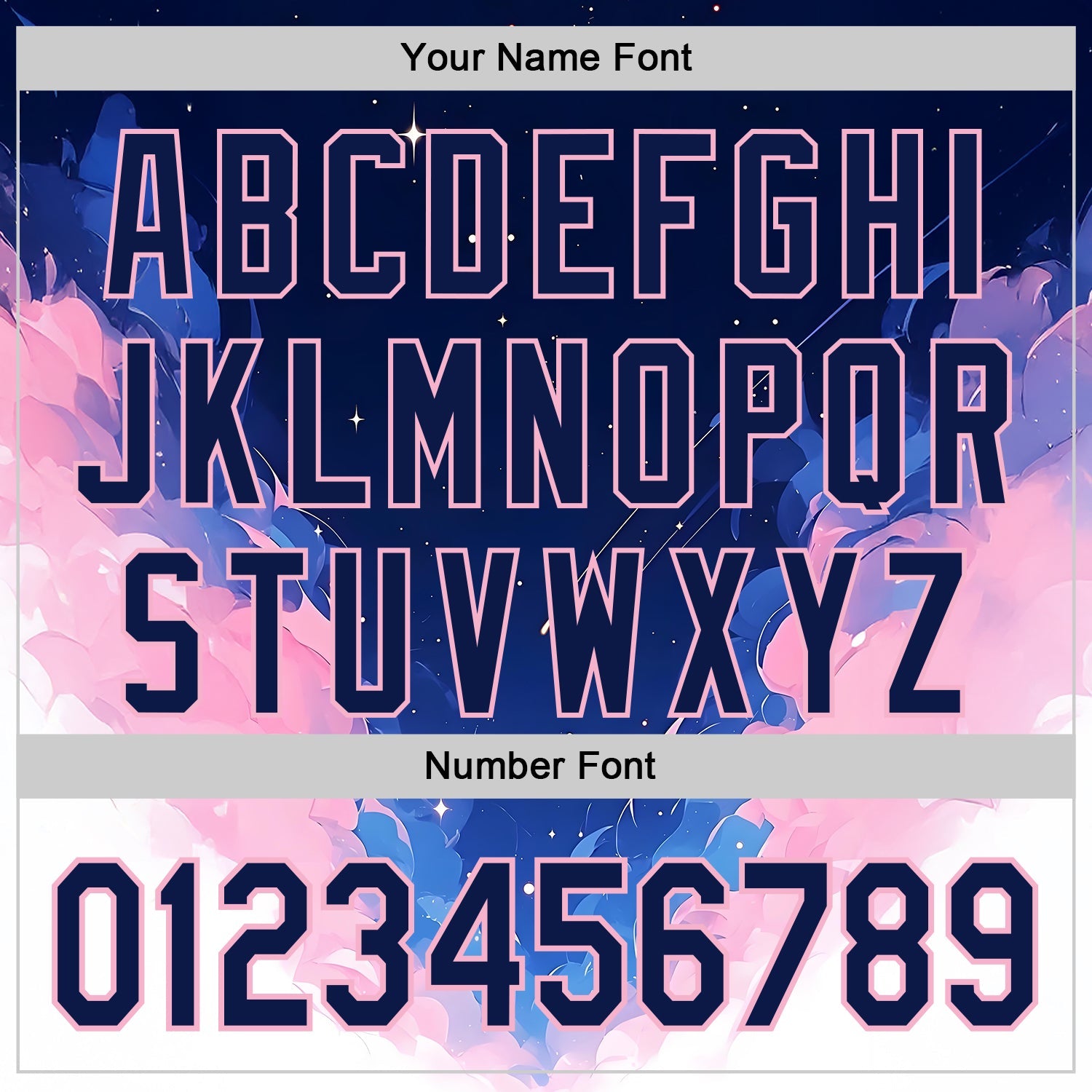 Custom Navy Blue-Light Pink Galaxy Star Nebula Authentic Baseball Jersey view 5