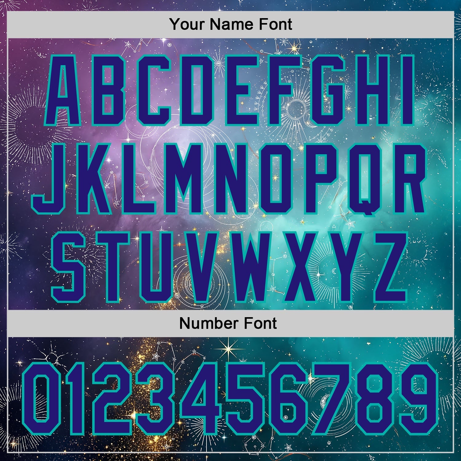 Custom Purple Dark Purple Gray-Aqua Galaxy Star Nebula Authentic Baseball Jersey view 5
