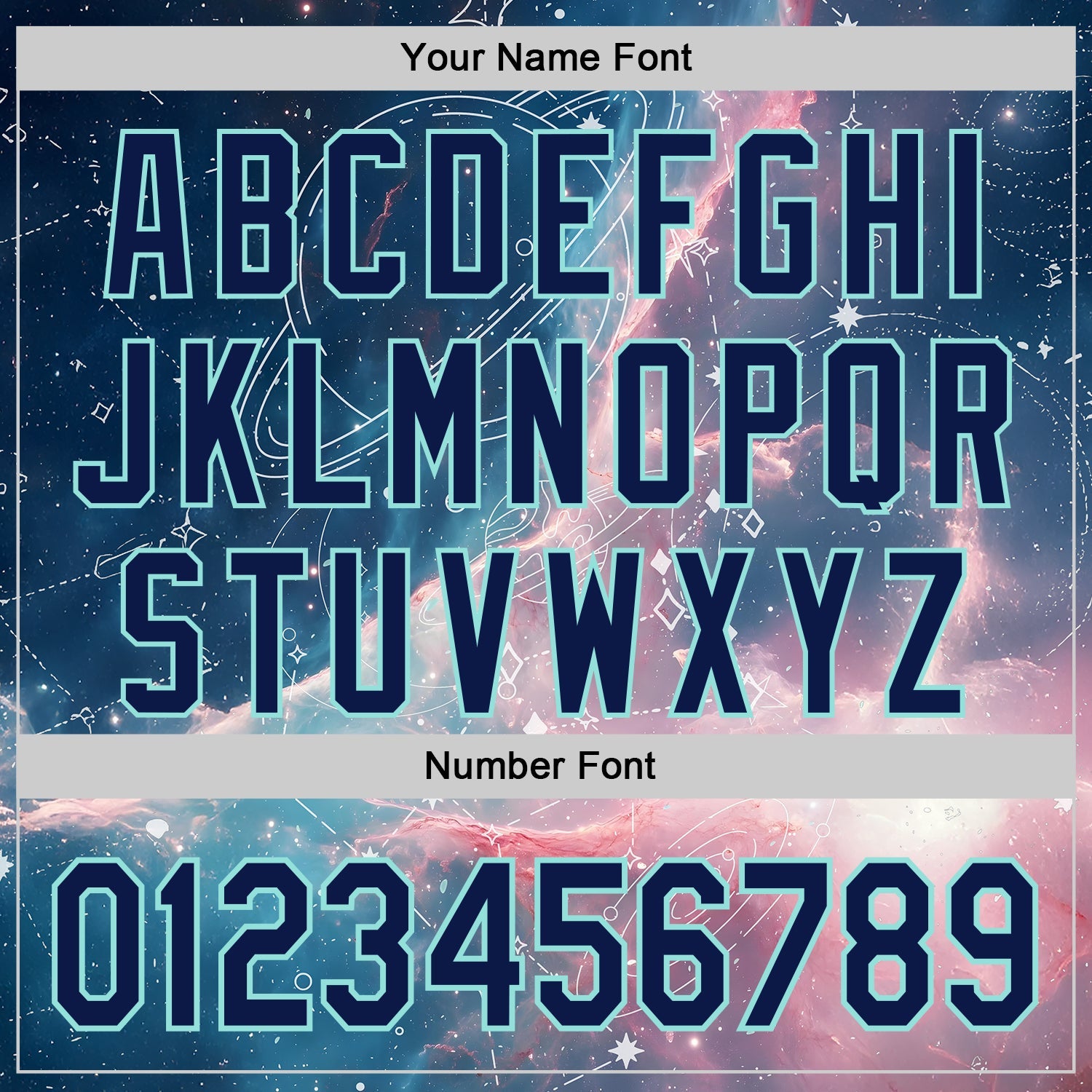 Custom Blue Navy Light Pink-Ice Blue Galaxy Star Nebula Authentic Baseball Jersey view 5