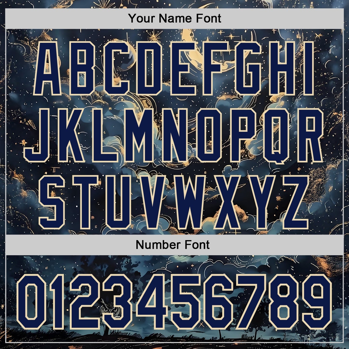 Custom Navy-Cream Galaxy Star Nebula Authentic Baseball Jersey view 5