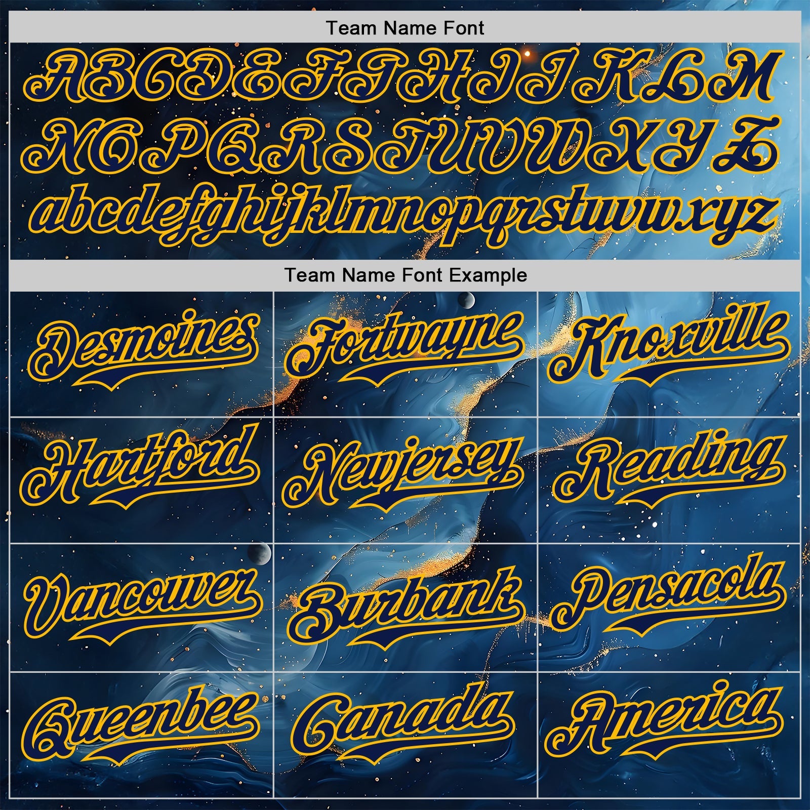 Custom Black Navy-Gold Galaxy Star Nebula Authentic Baseball Jersey view 4