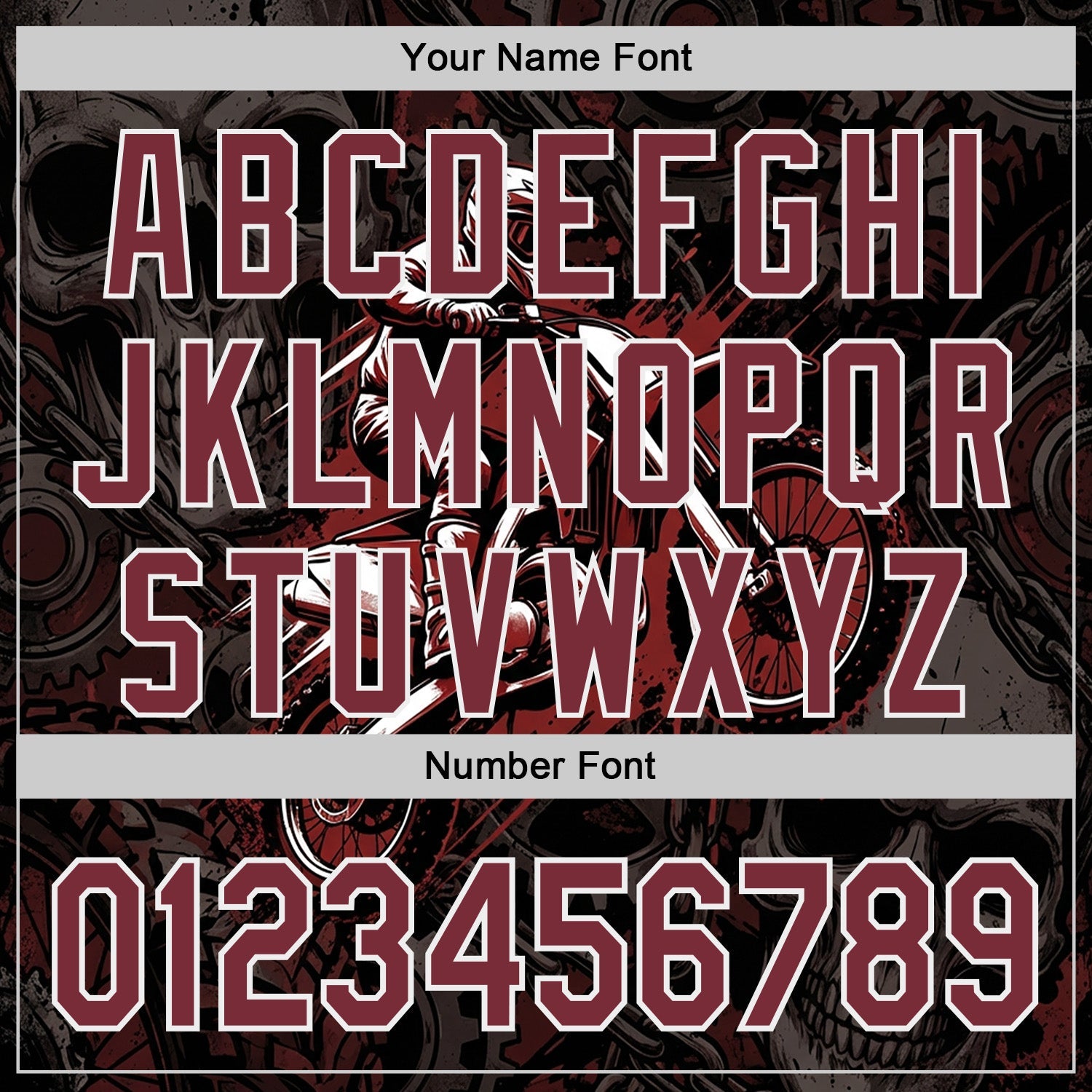 Custom Black Burgundy-White 3D Pattern Design Motorcycle Motocross Authentic Baseball Jersey view 5