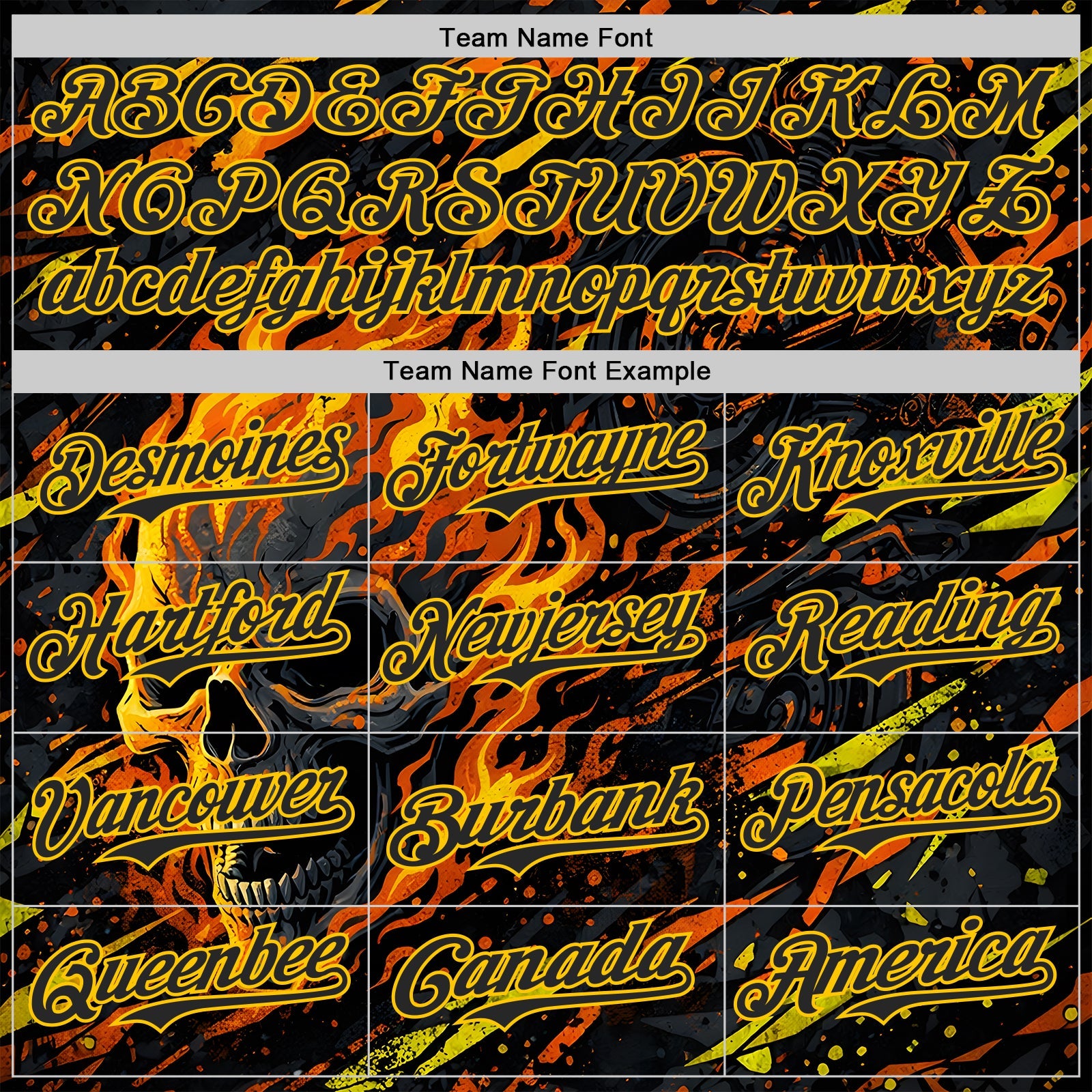 Custom Black Red-Yellow 3D Pattern Design Motorcycle Motocross Skull Flame Authentic Baseball Jersey view 4