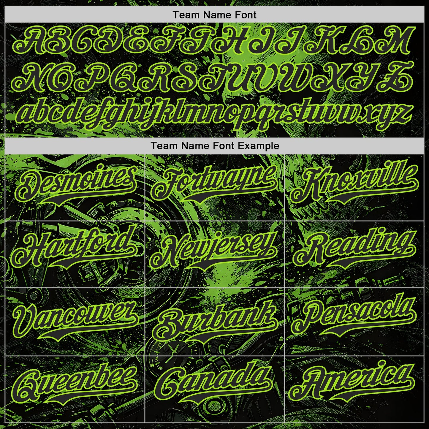 Custom Black-Neon Green 3D Pattern Design Motorcycle Motocross Skull Authentic Baseball Jersey view 4