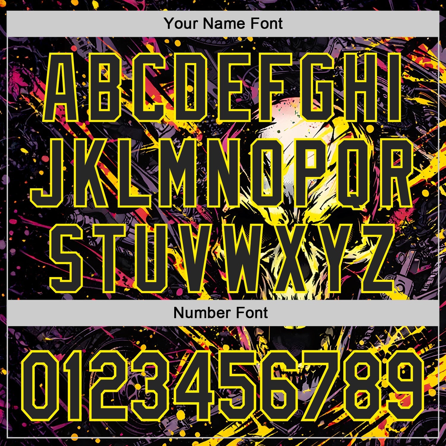 Custom Black-Light Yellow 3D Pattern Design Motorcycle Motocross Skull Authentic Baseball Jersey view 5