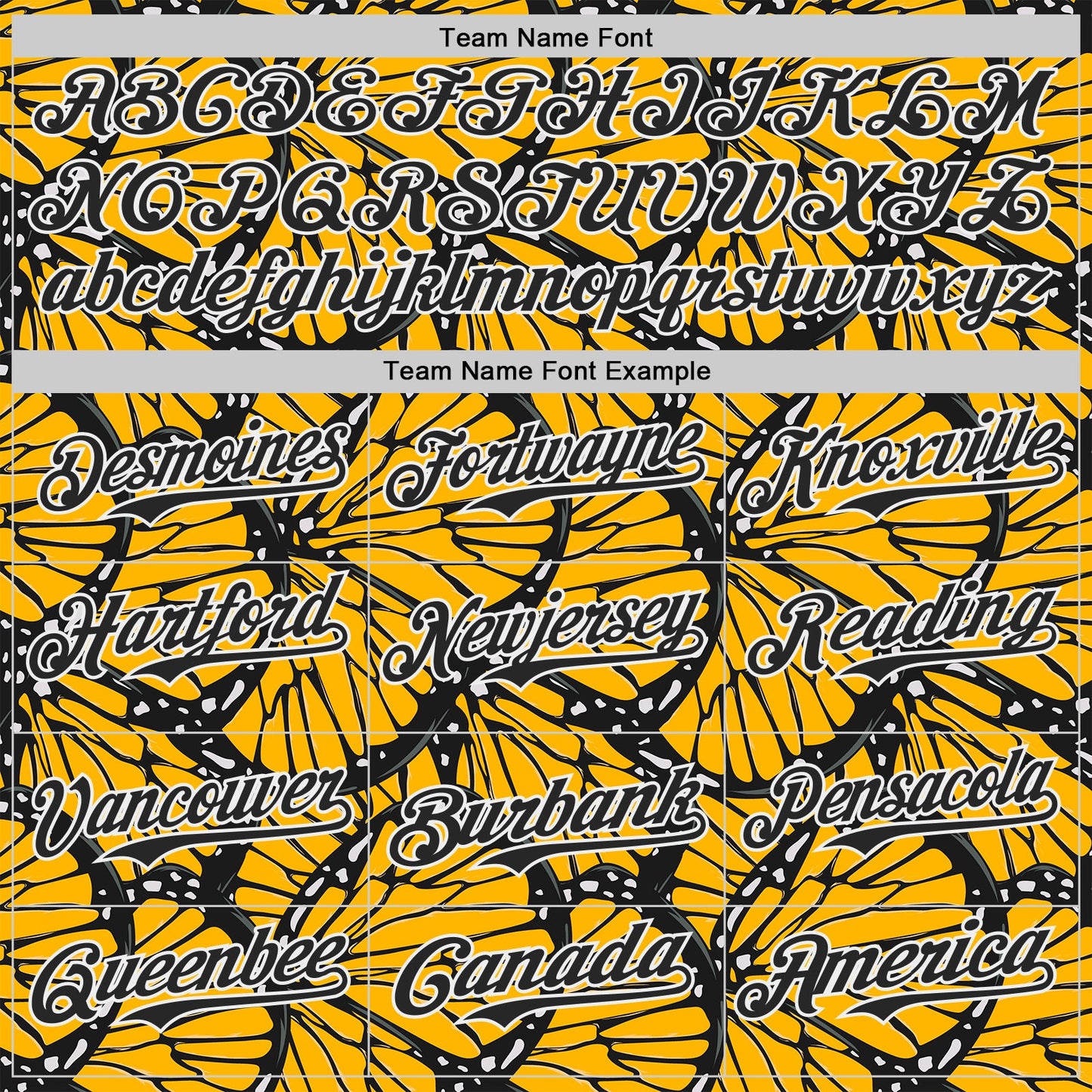 Custom Gold Black-White Butterfly Wing Authentic Baseball Jersey view 4