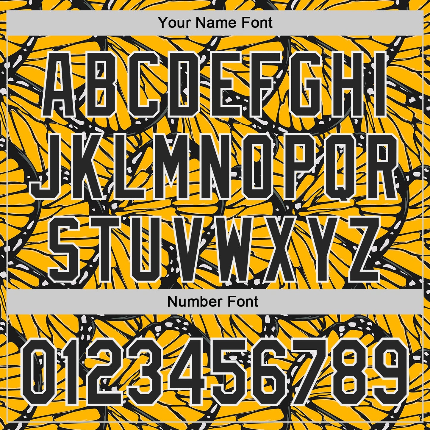 Custom Gold Black-White Butterfly Wing Authentic Baseball Jersey view 5