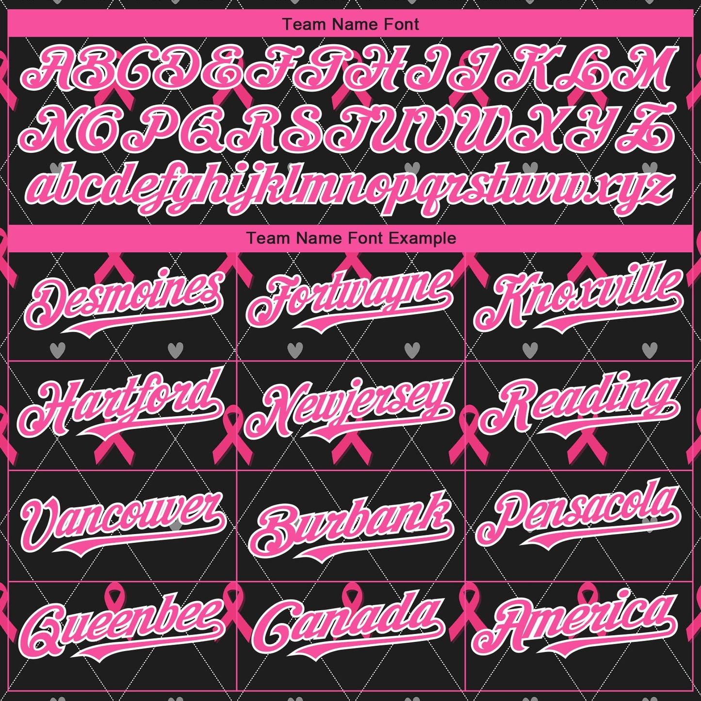 Custom Black Pink-White 3D Pink Ribbon Breast Cancer Awareness Month Women Health Care Support Authentic Baseball Jersey view 4
