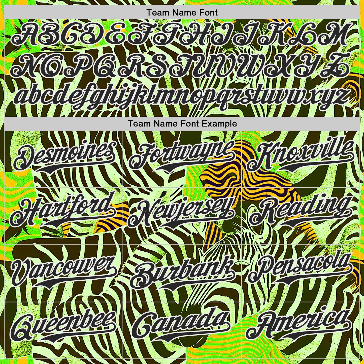 Custom Green Black-White Zebra Stripe Print Authentic Baseball Jersey view 4
