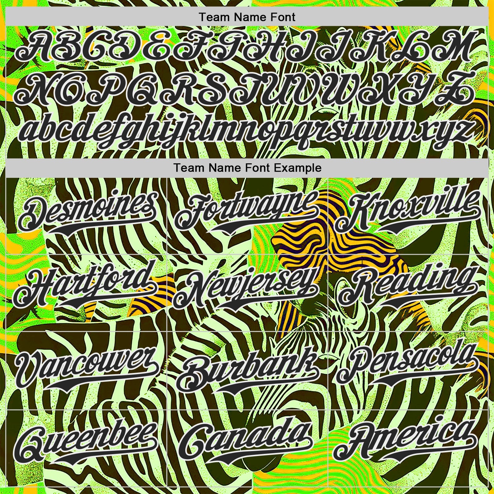 Custom Green Black-White Zebra Stripe Print Authentic Baseball Jersey view 4