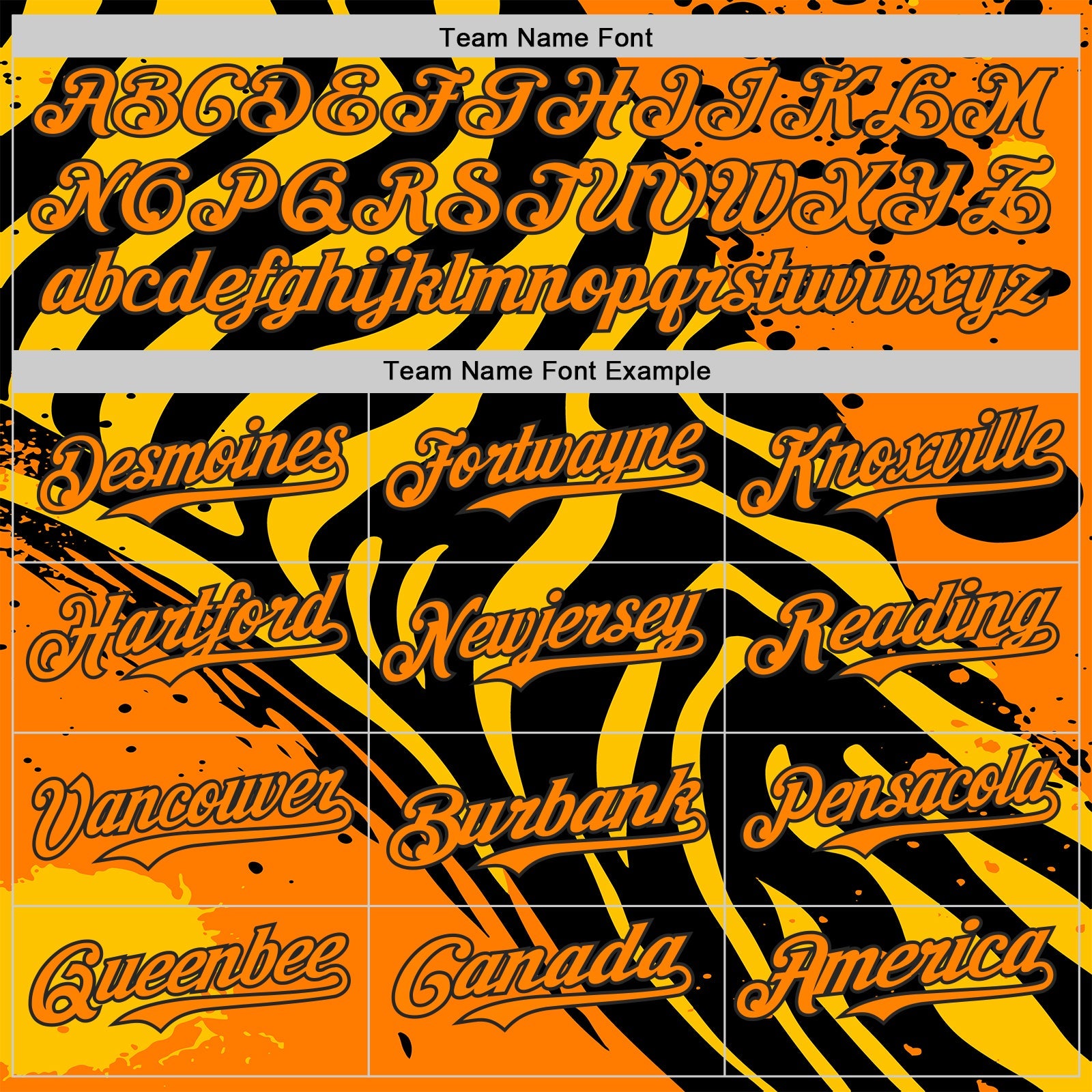 Custom Black Bay Orange-Yellow Leopard Print Tiger Stripe Authentic Baseball Jersey view 4
