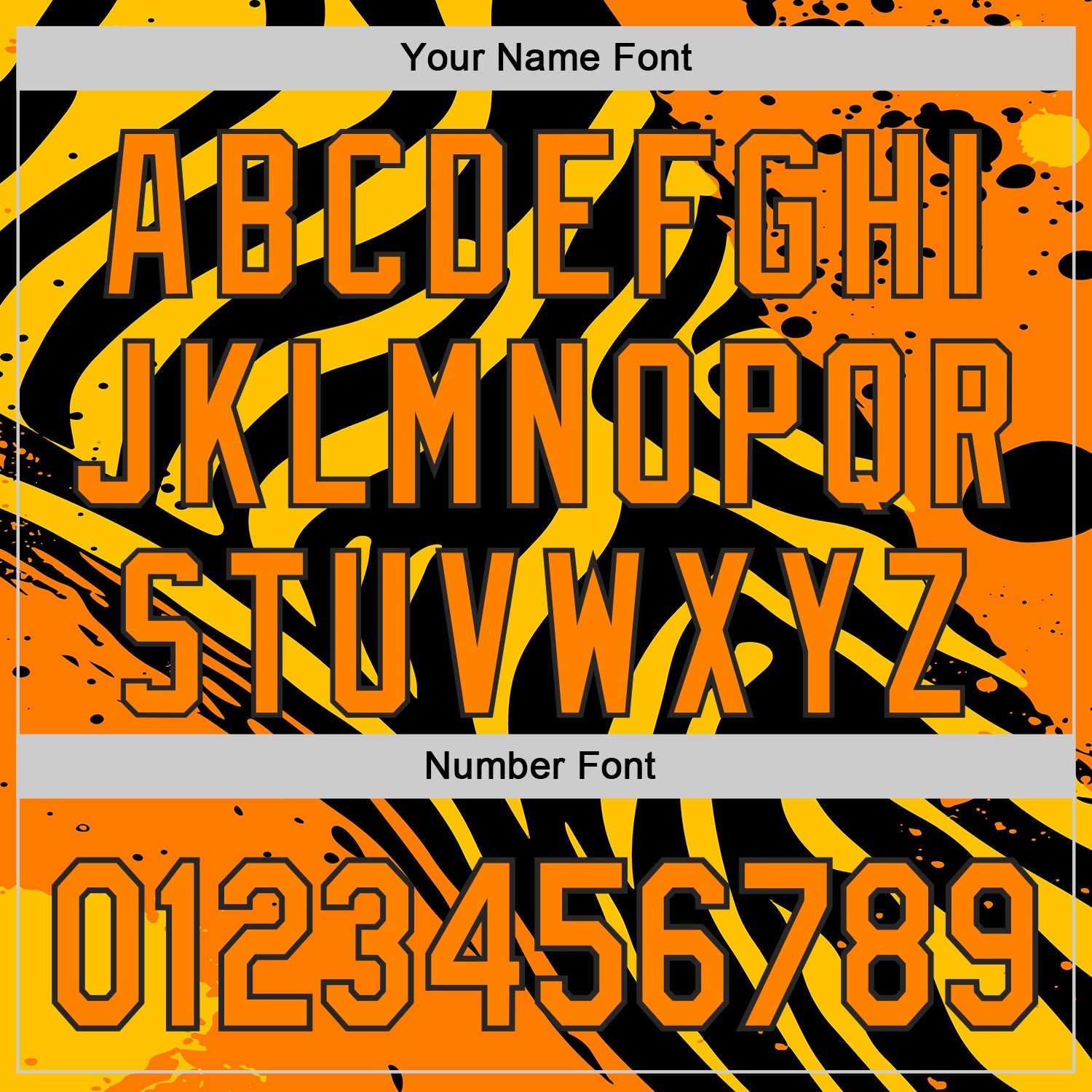 Custom Black Bay Orange-Yellow Leopard Print Tiger Stripe Authentic Baseball Jersey view 5