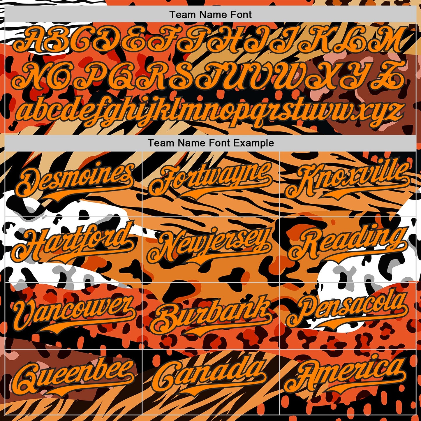 Custom Black Bay Orange-Yellow Leopard Print Tiger Stripe Authentic Baseball Jersey view 4