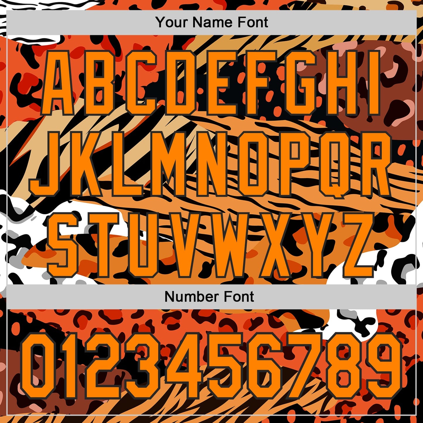 Custom Black Bay Orange-Yellow Leopard Print Tiger Stripe Authentic Baseball Jersey view 5