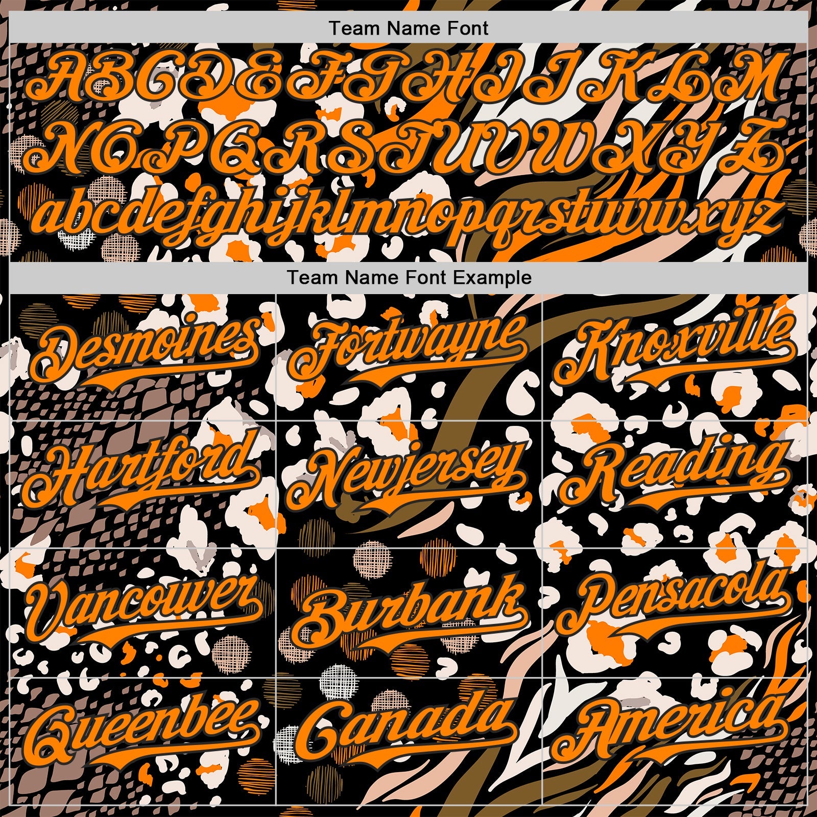 Custom Black Bay Orange-White Leopard Print Tiger Stripe Authentic Baseball Jersey view 4
