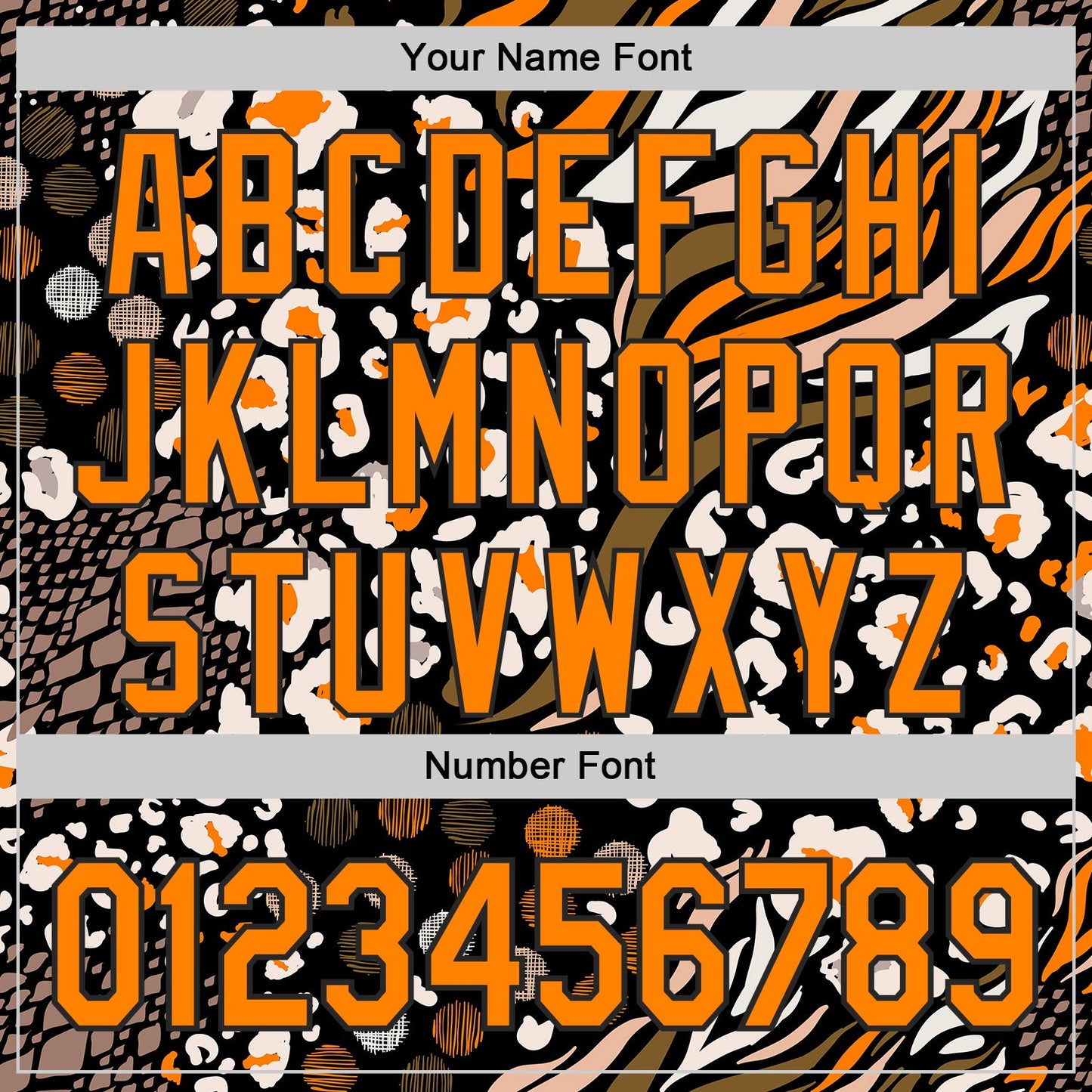 Custom Black Bay Orange-White Leopard Print Tiger Stripe Authentic Baseball Jersey view 5