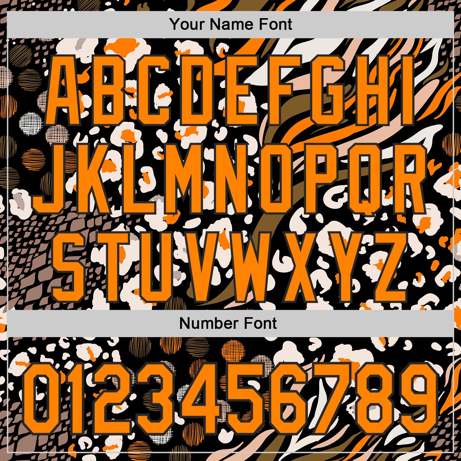 Custom Black Bay Orange-White Leopard Print Tiger Stripe Authentic Baseball Jersey view 5