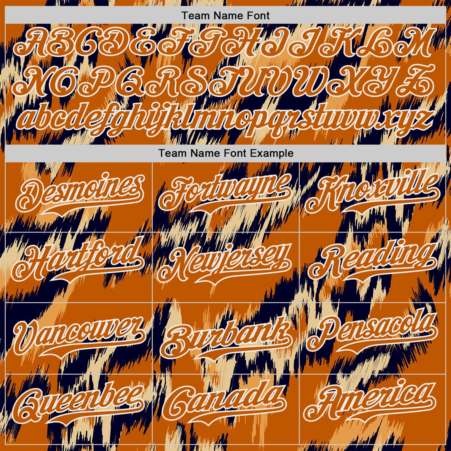 Custom Texas Orange Black-White Leopard Print Authentic Baseball Jersey view 4