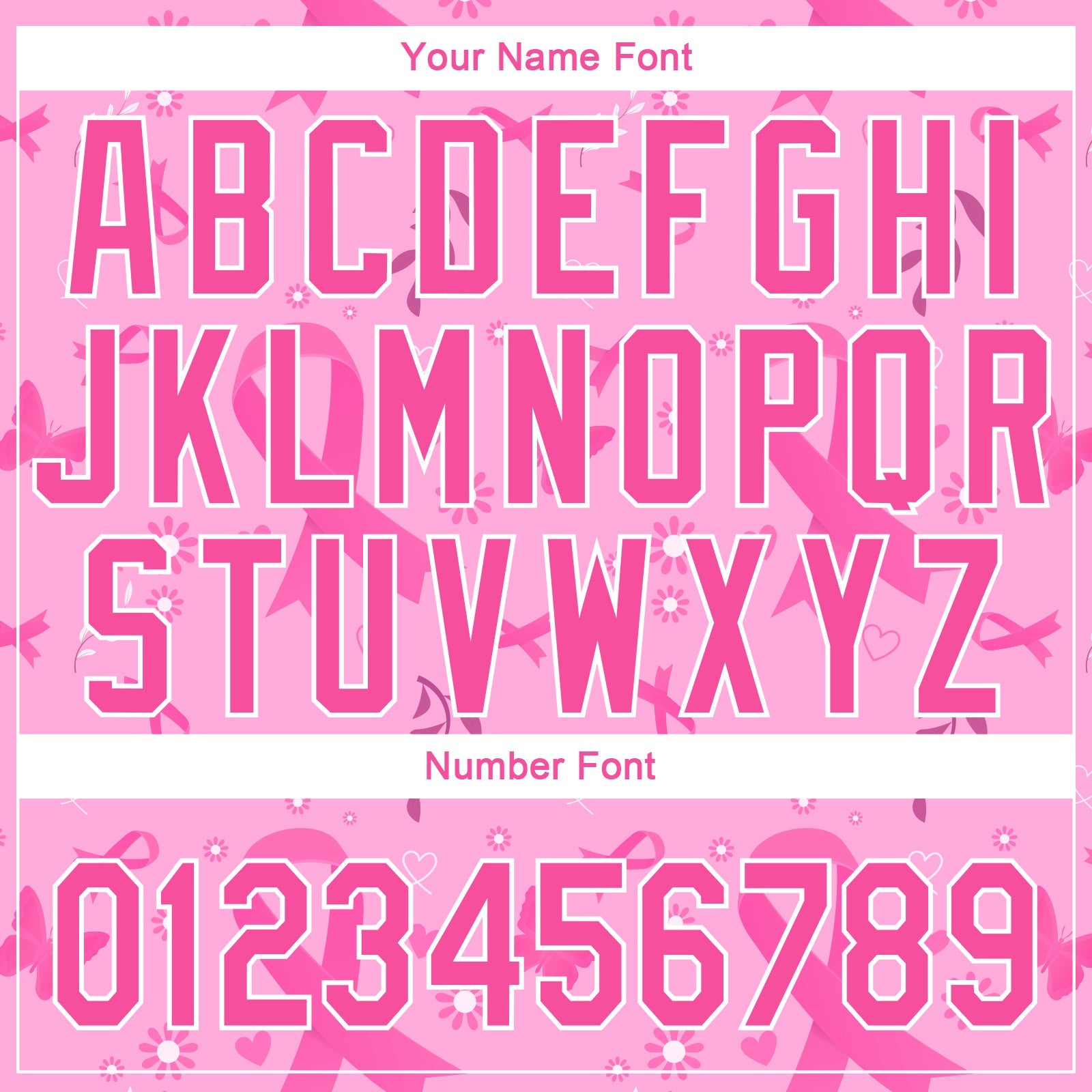 Custom Pink White 3D Pink Ribbon Breast Cancer Awareness Month Women Health Care Support Authentic Baseball Jersey view 5