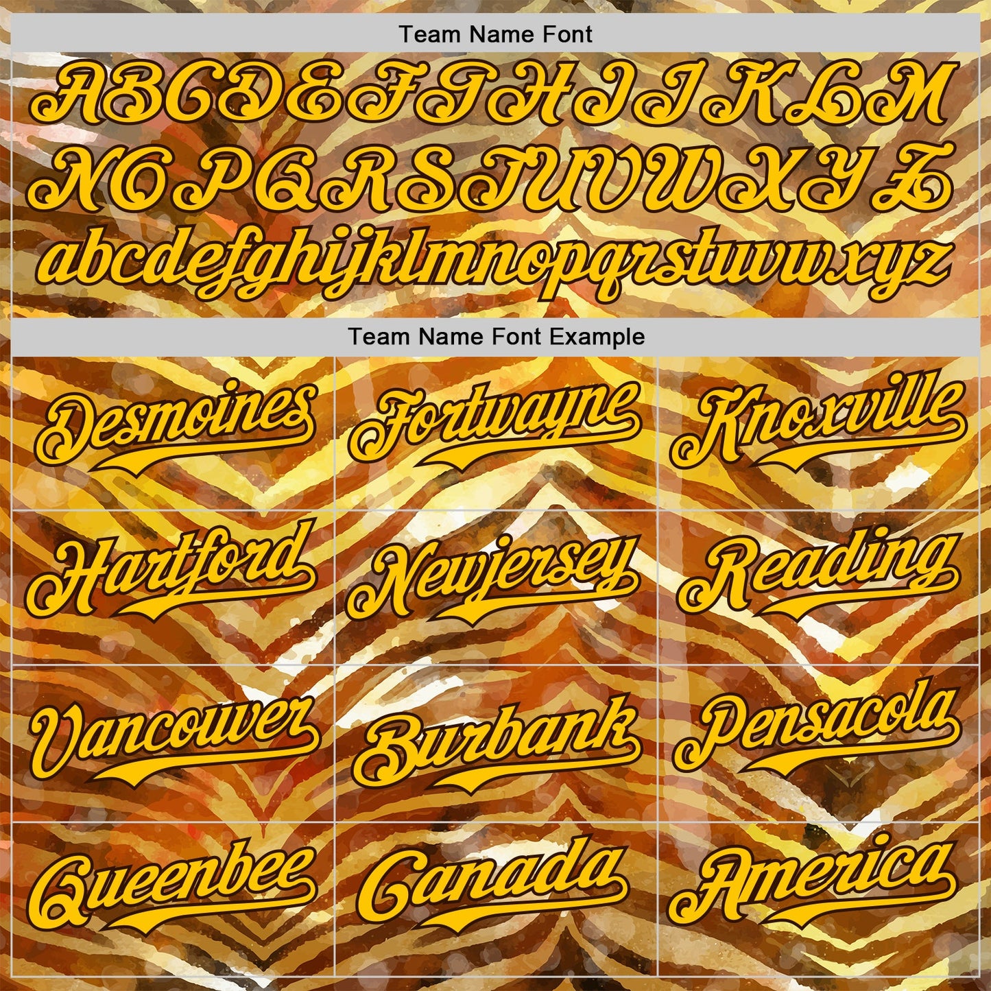 Custom Brown-Yellow Zebra Stripe Print Authentic Baseball Jersey view 4