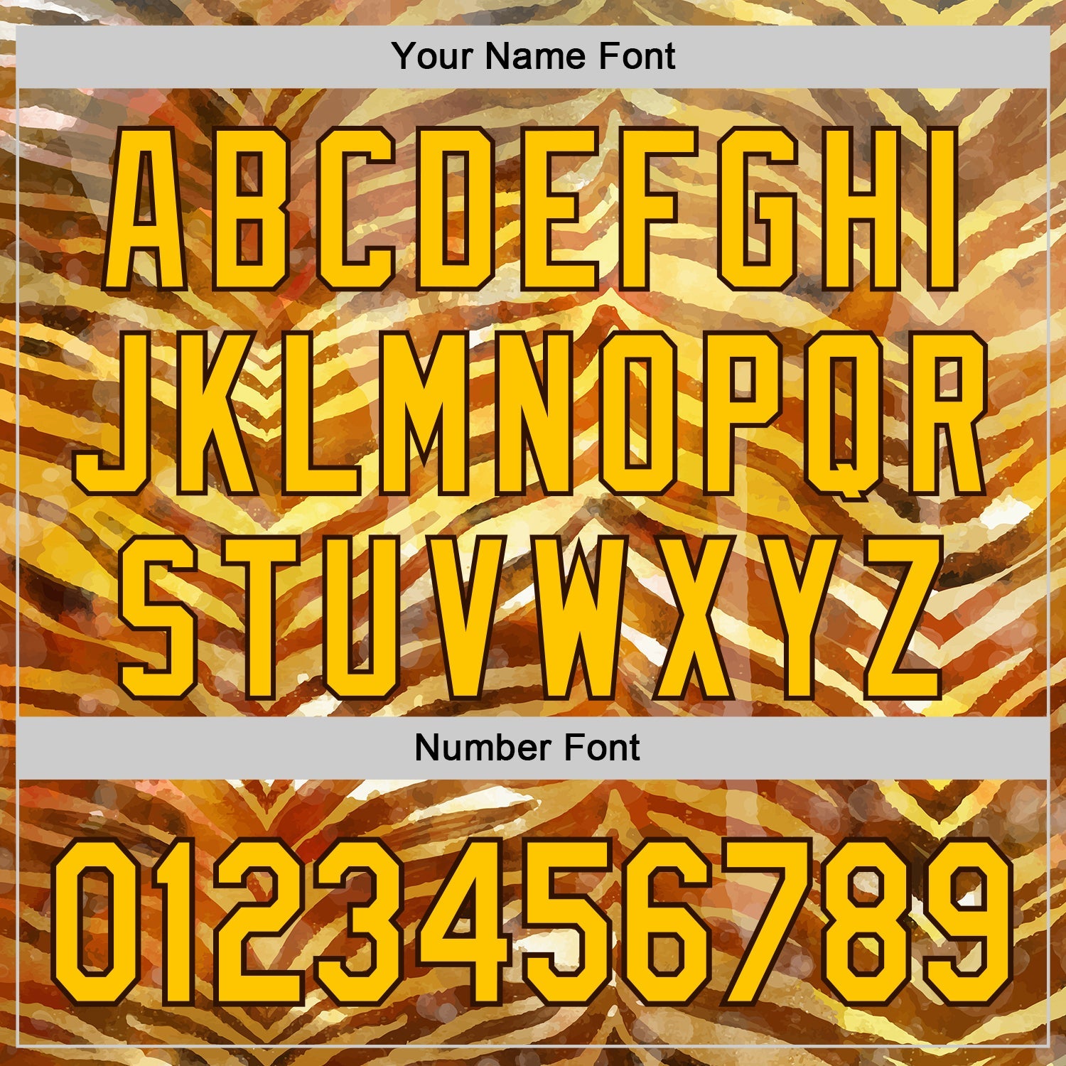 Custom Brown-Yellow Zebra Stripe Print Authentic Baseball Jersey view 5