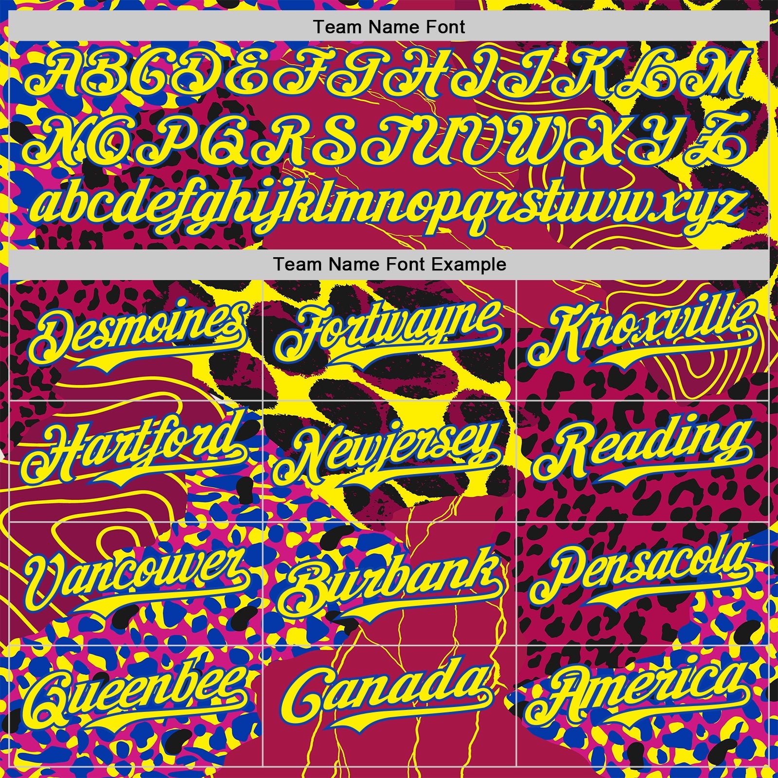 Custom Red Light Yellow-Thunder Blue Leopard Print Authentic Baseball Jersey view 4