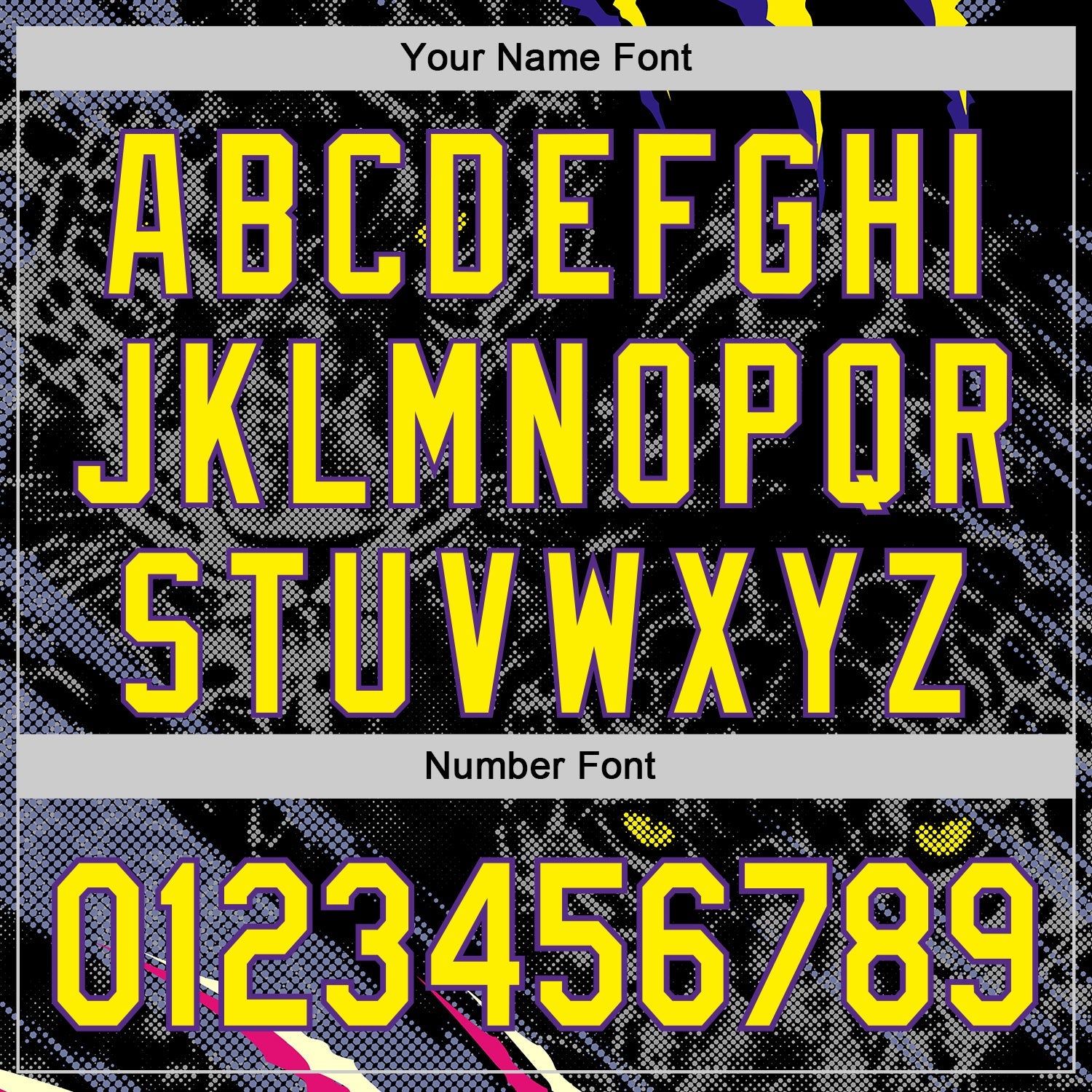 Custom Black Light Yellow-Purple Leopard Print Scratch Authentic Baseball Jersey view 5