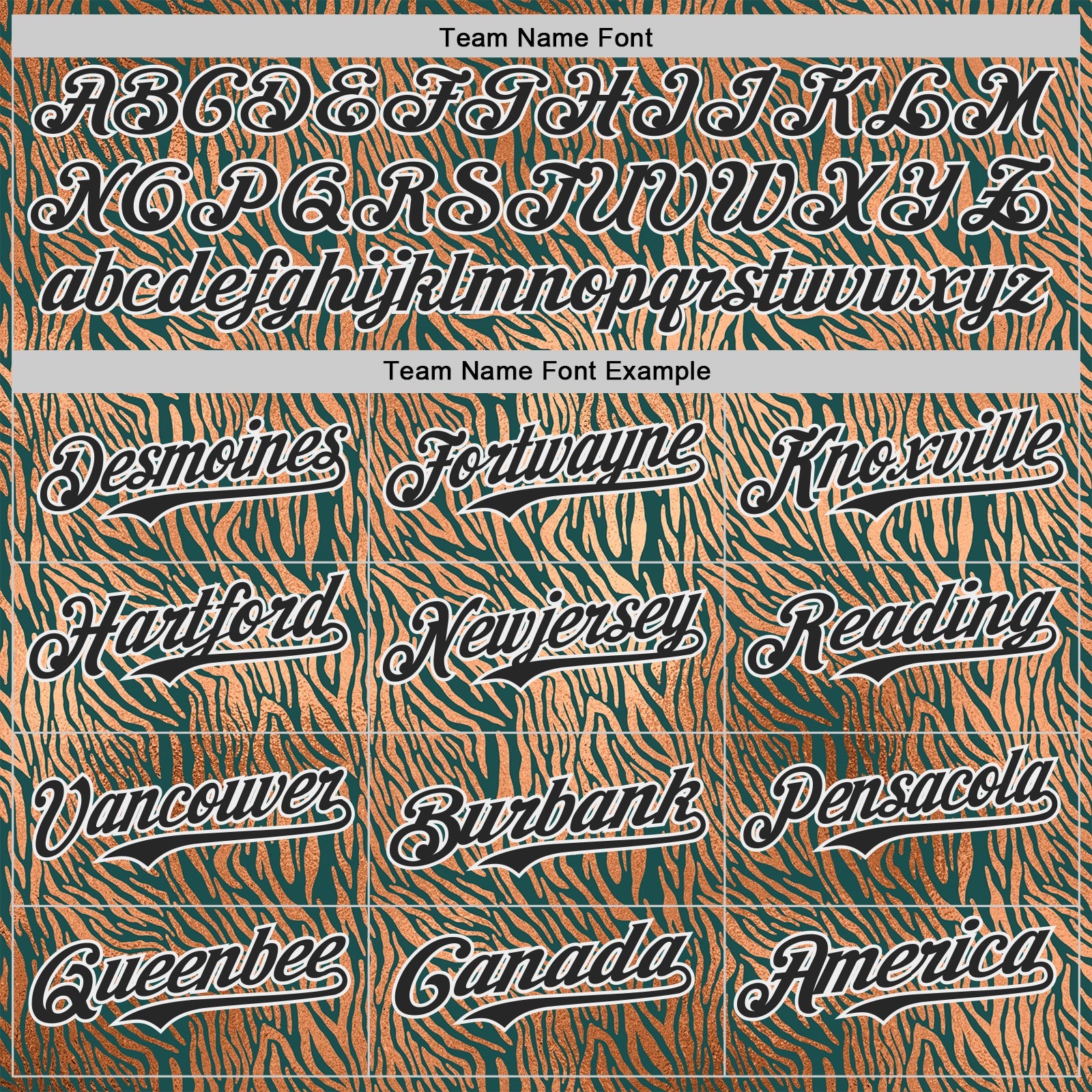 Custom Brown Black Green-White Zebra Stripe Print Authentic Baseball Jersey view 4