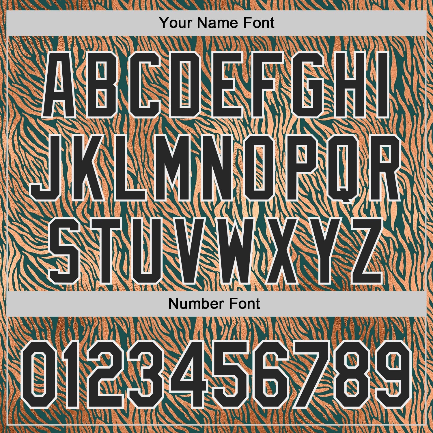 Custom Brown Black Green-White Zebra Stripe Print Authentic Baseball Jersey view 5