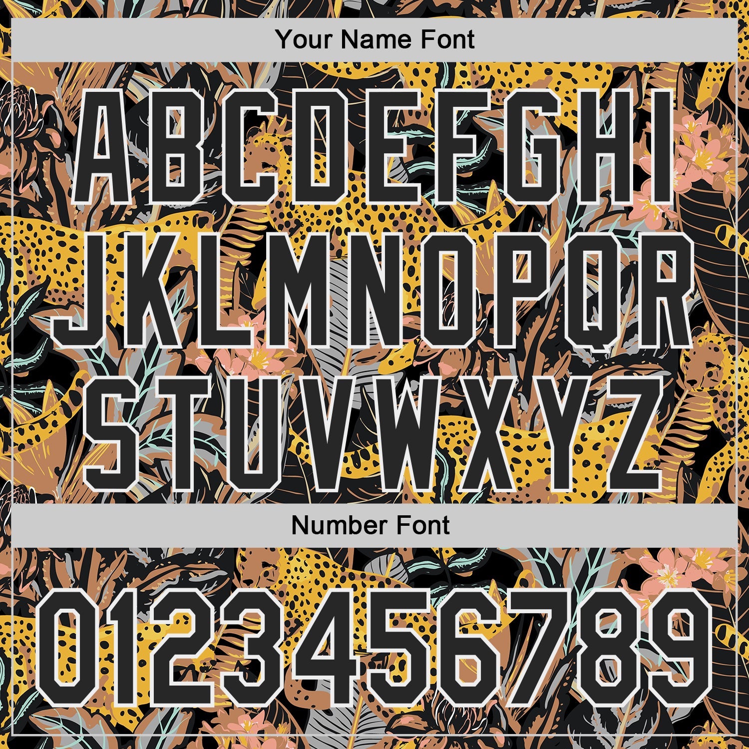 Custom Black-White Leopard Print Tropical Jungle Authentic Baseball Jersey view 5