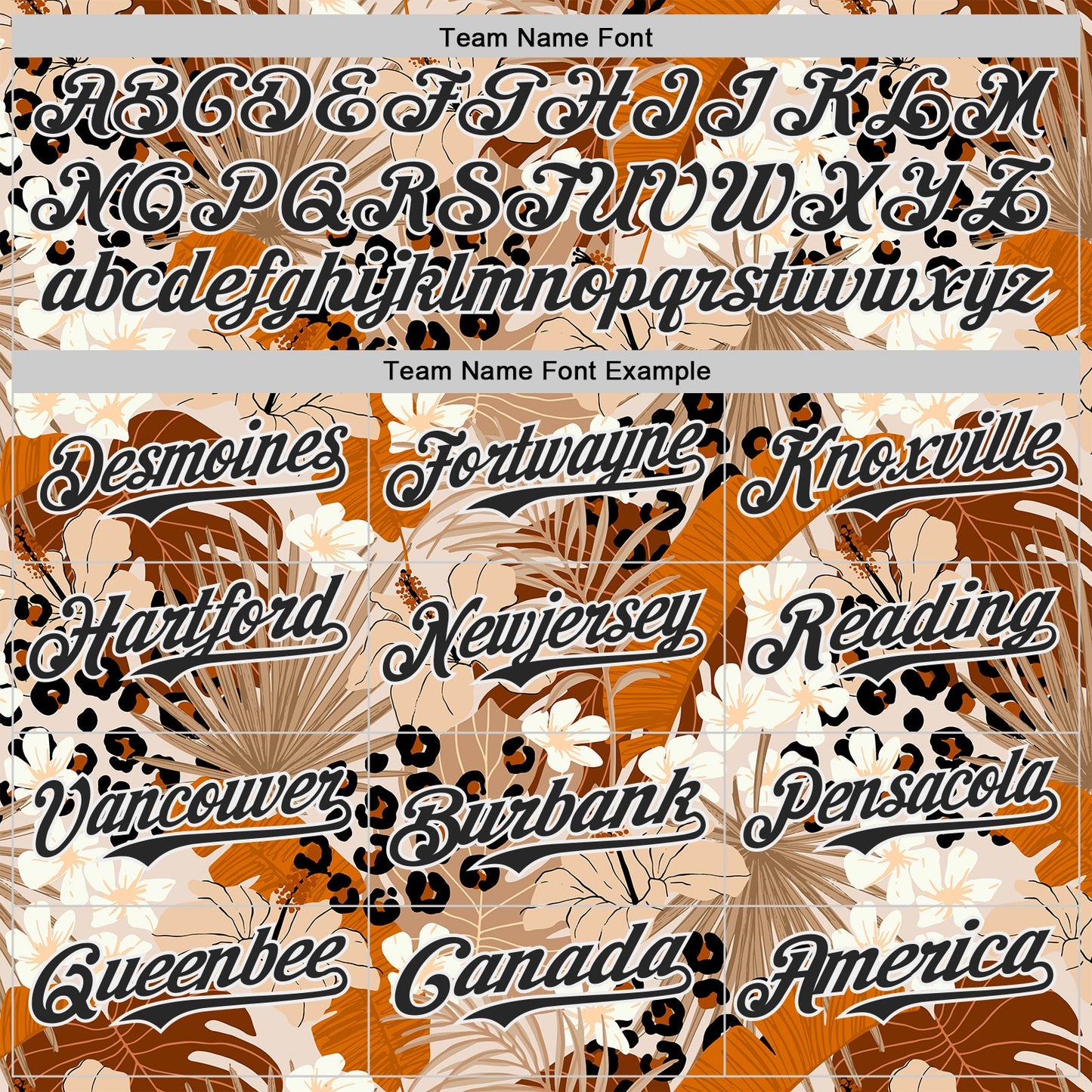 Custom Brown Black-White Leopard Print Tropical Jungle Authentic Baseball Jersey view 4