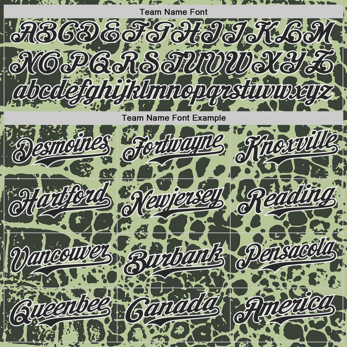 Custom Green Black-White Crocodile Skin Authentic Baseball Jersey view 4