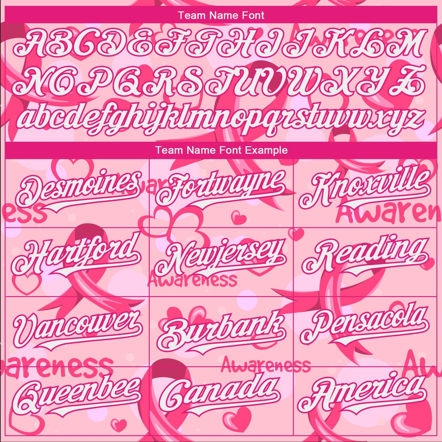 Custom Pink White-Hot Pink 3D Pink Ribbon Breast Cancer Awareness Month Women Health Care Support Authentic Baseball Jersey view 4