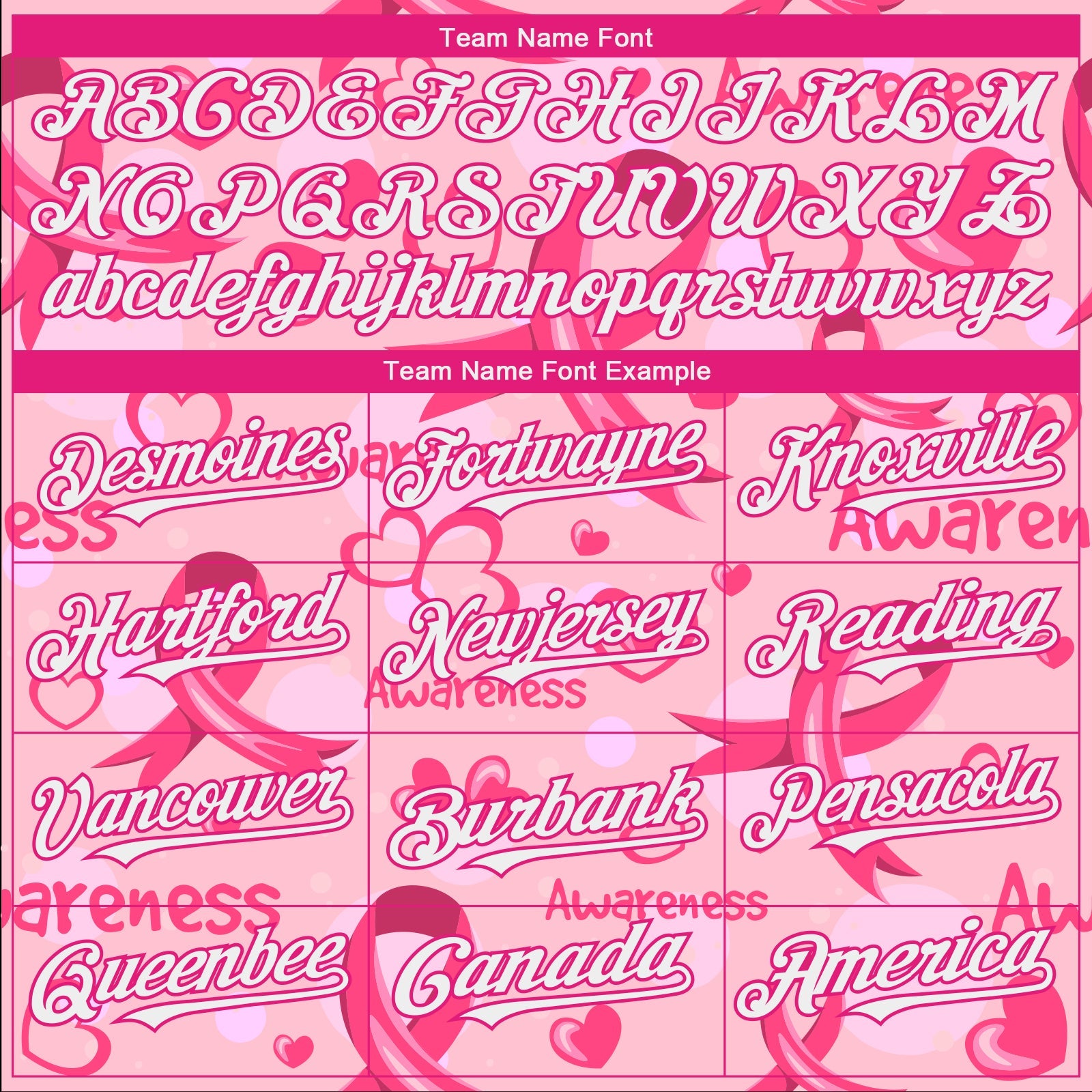 Custom Pink White-Hot Pink 3D Pink Ribbon Breast Cancer Awareness Month Women Health Care Support Authentic Baseball Jersey view 4