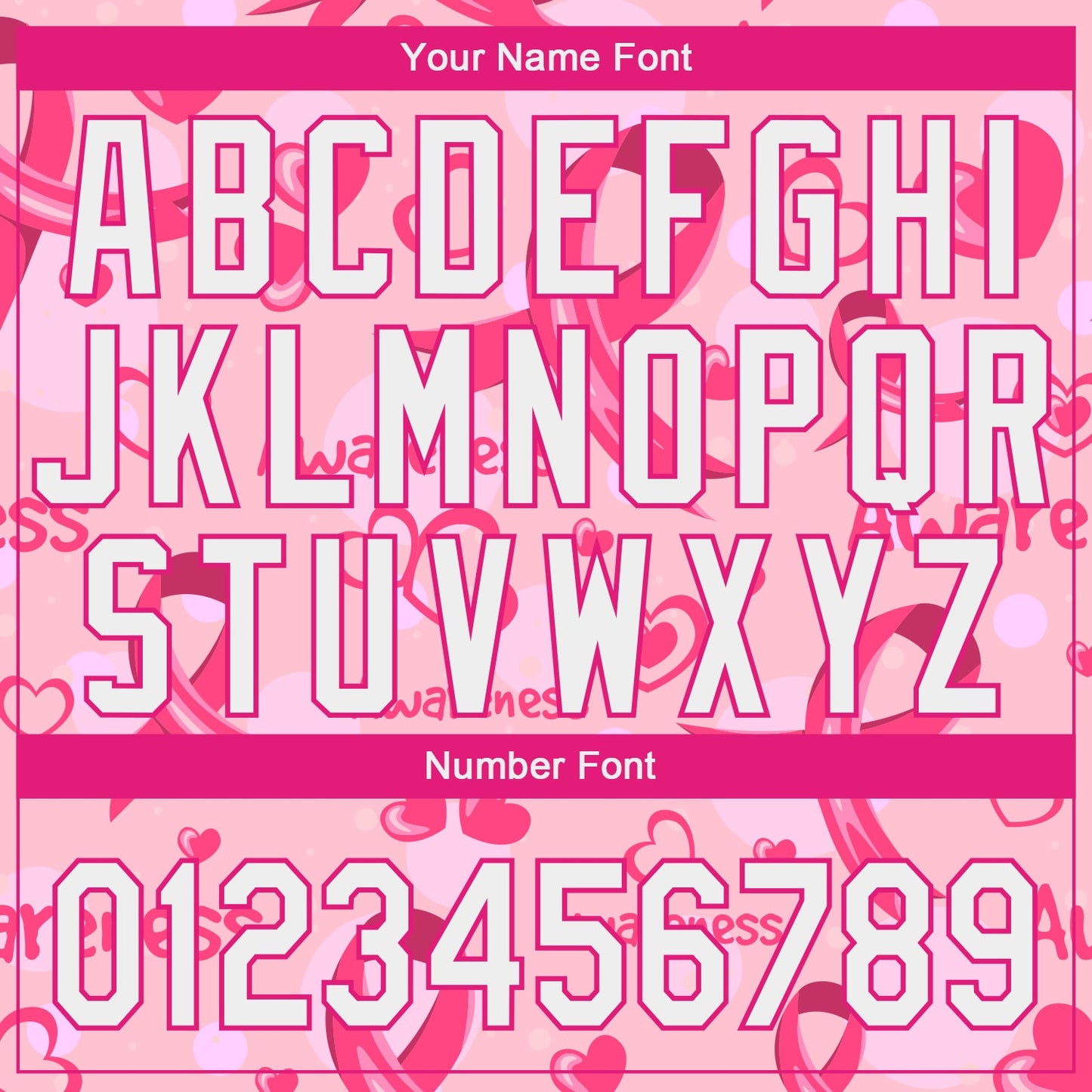 Custom Pink White-Hot Pink 3D Pink Ribbon Breast Cancer Awareness Month Women Health Care Support Authentic Baseball Jersey view 5
