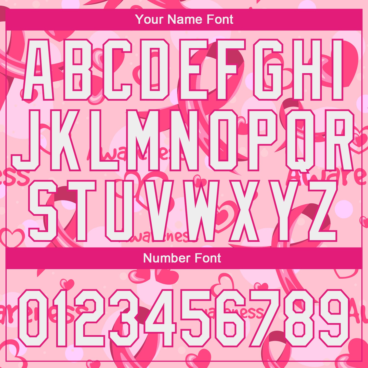 Custom Pink White-Hot Pink 3D Pink Ribbon Breast Cancer Awareness Month Women Health Care Support Authentic Baseball Jersey view 5