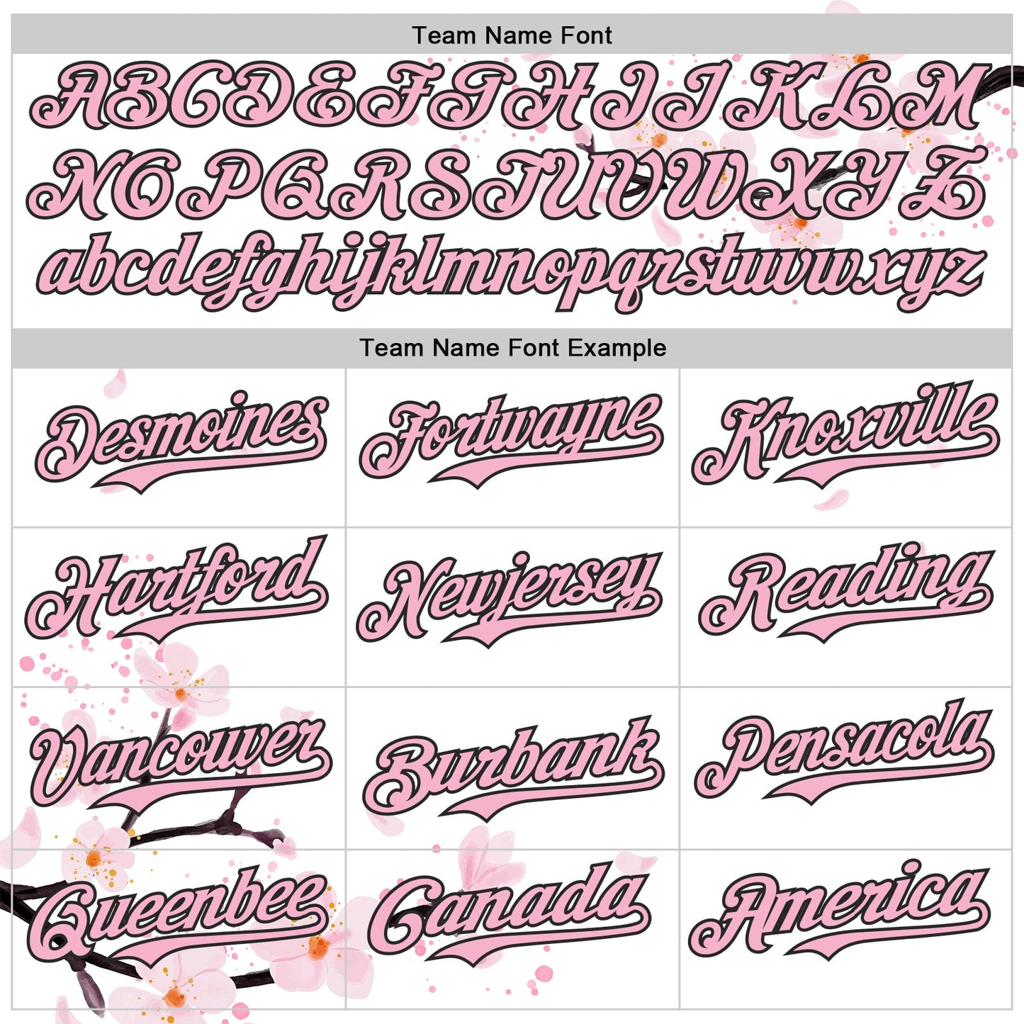 Custom White Light Pink-Black Cherry Blossoms Sakura Authentic Baseball Jersey view 4